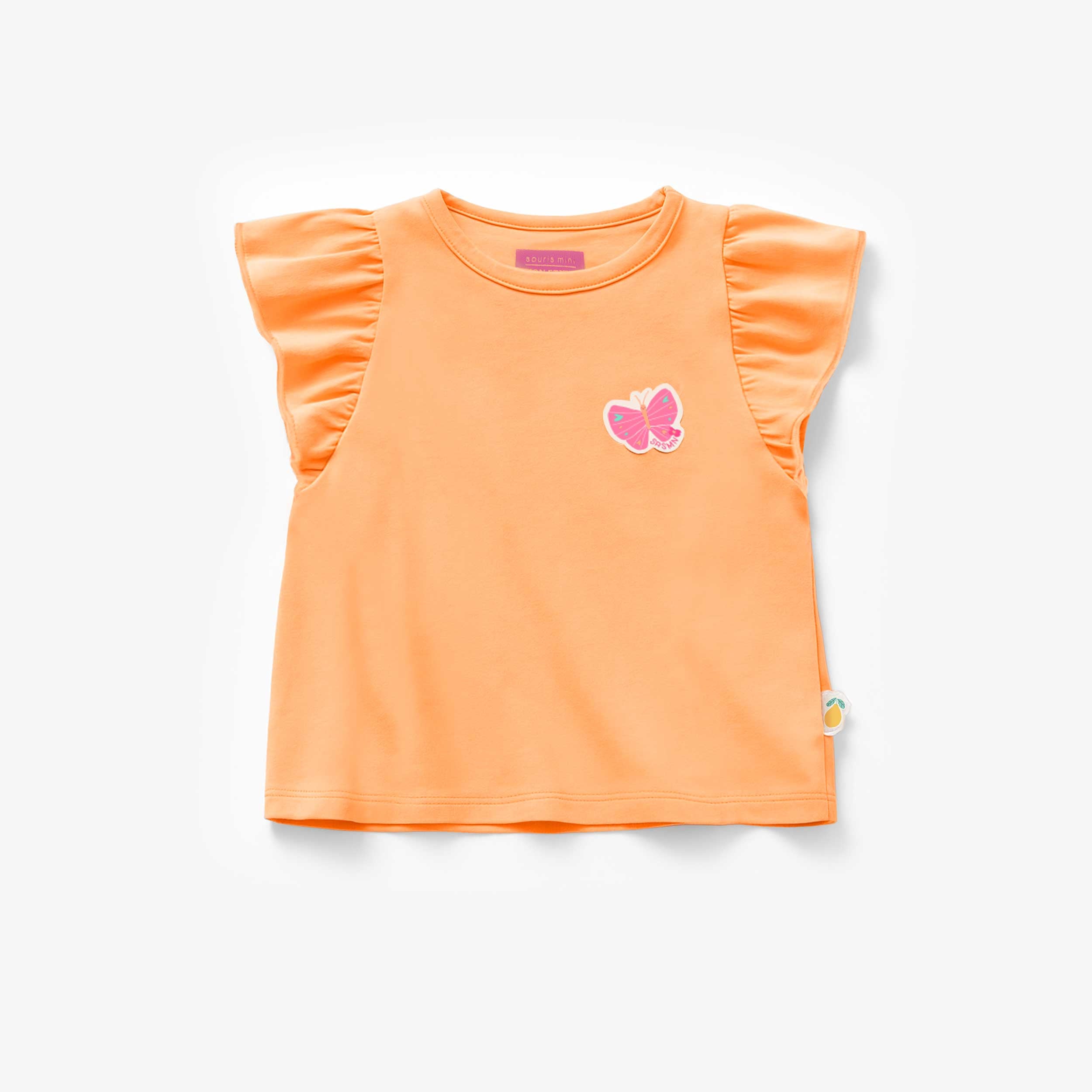 T-shirt pêche à manches volantées, bébé - Souris Mini