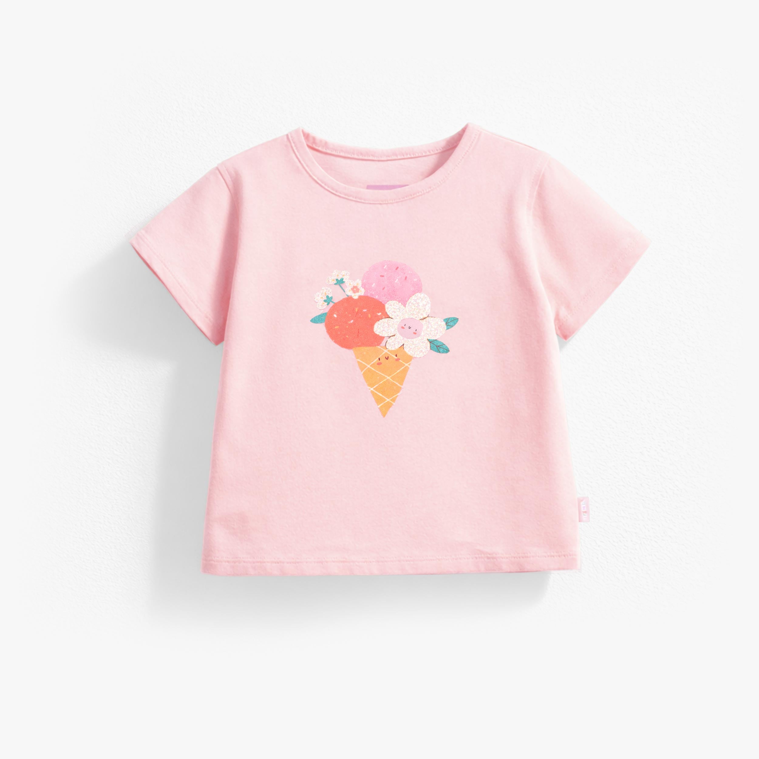 T-shirt rose avec illustration, bébé - Souris Mini