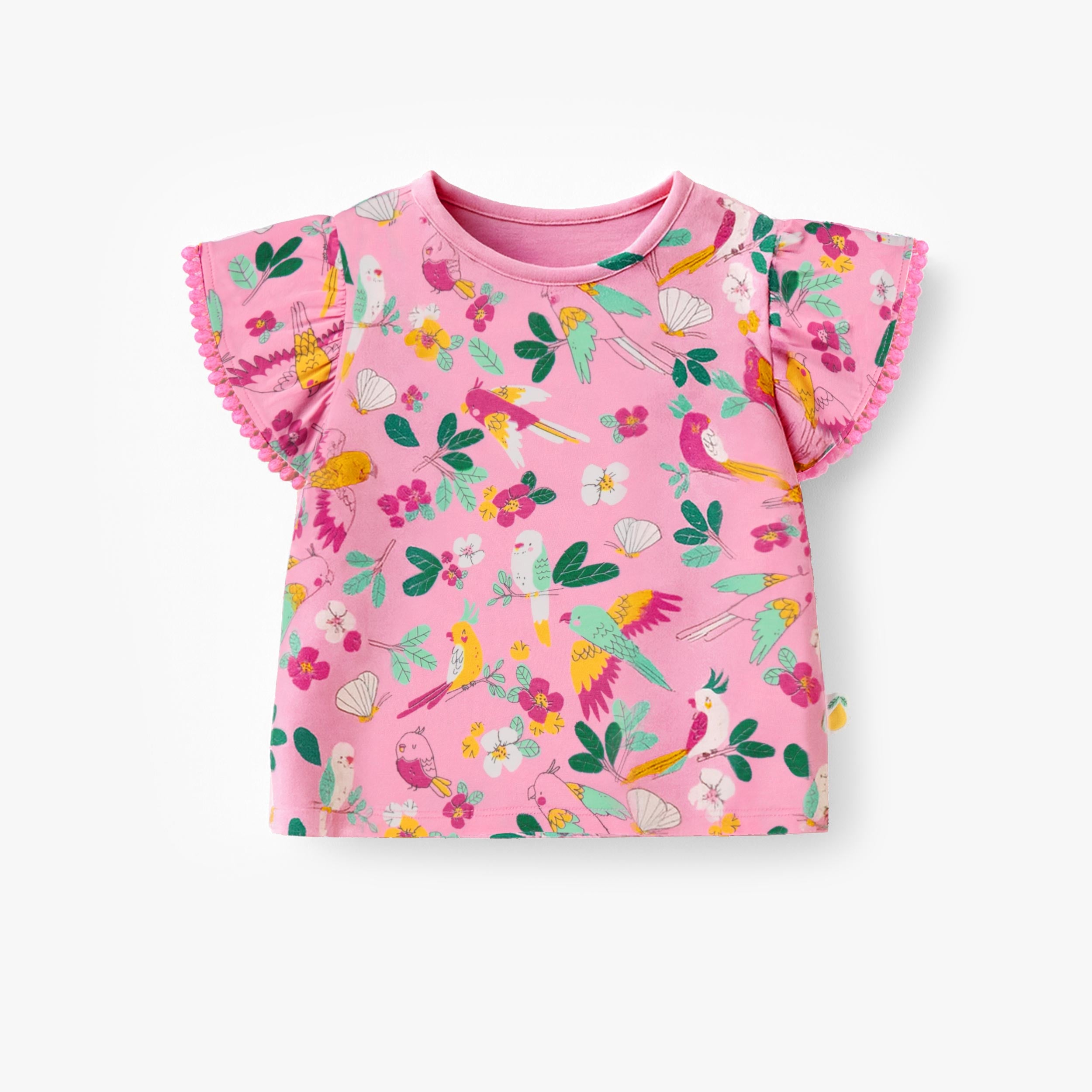 T-shirt rose à motifs tropicaux, bébé - Souris Mini
