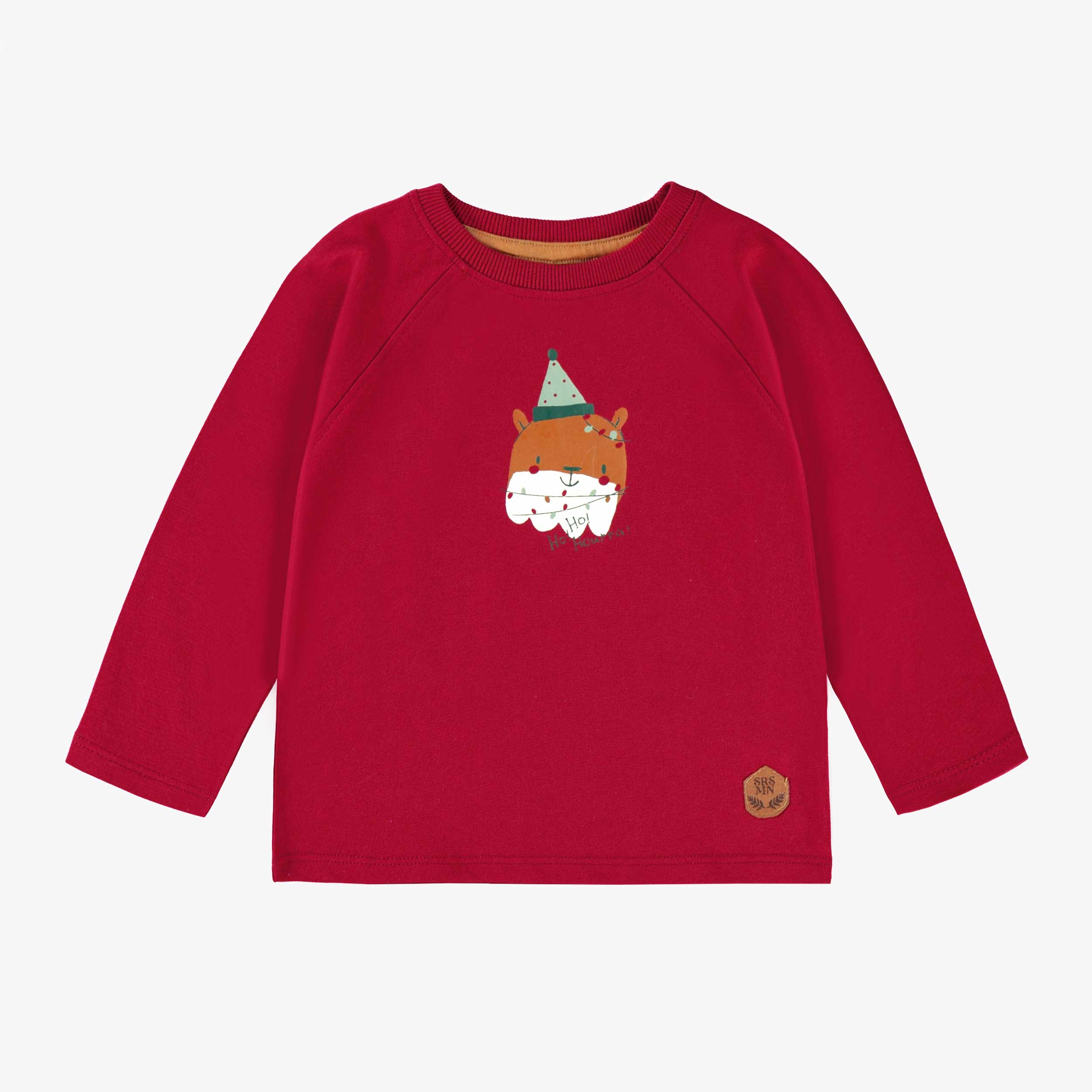 T-shirt rouge avec illustration des Fêtes, bébé - Souris Mini