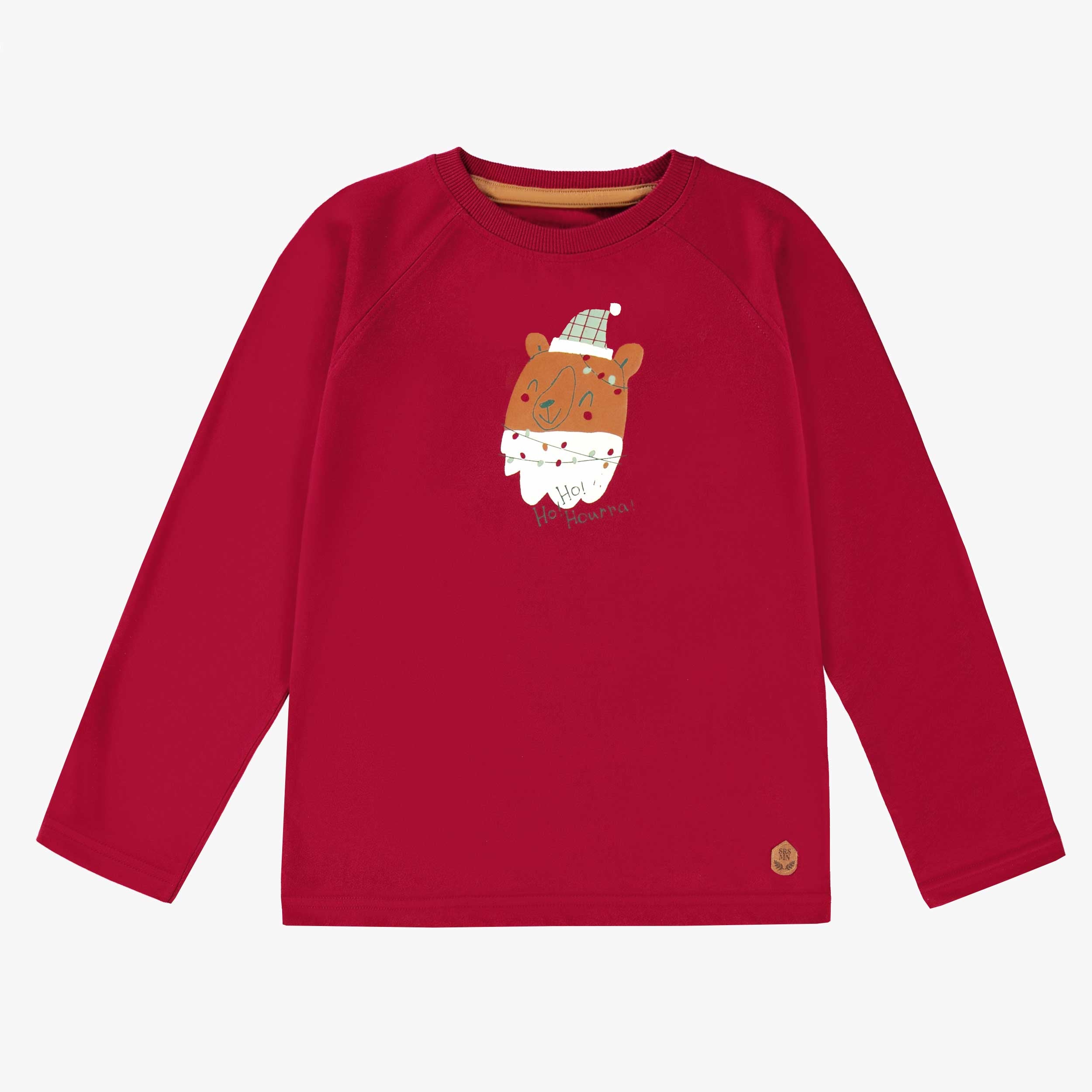 T-shirt rouge avec illustration des Fêtes, enfant - Souris Mini