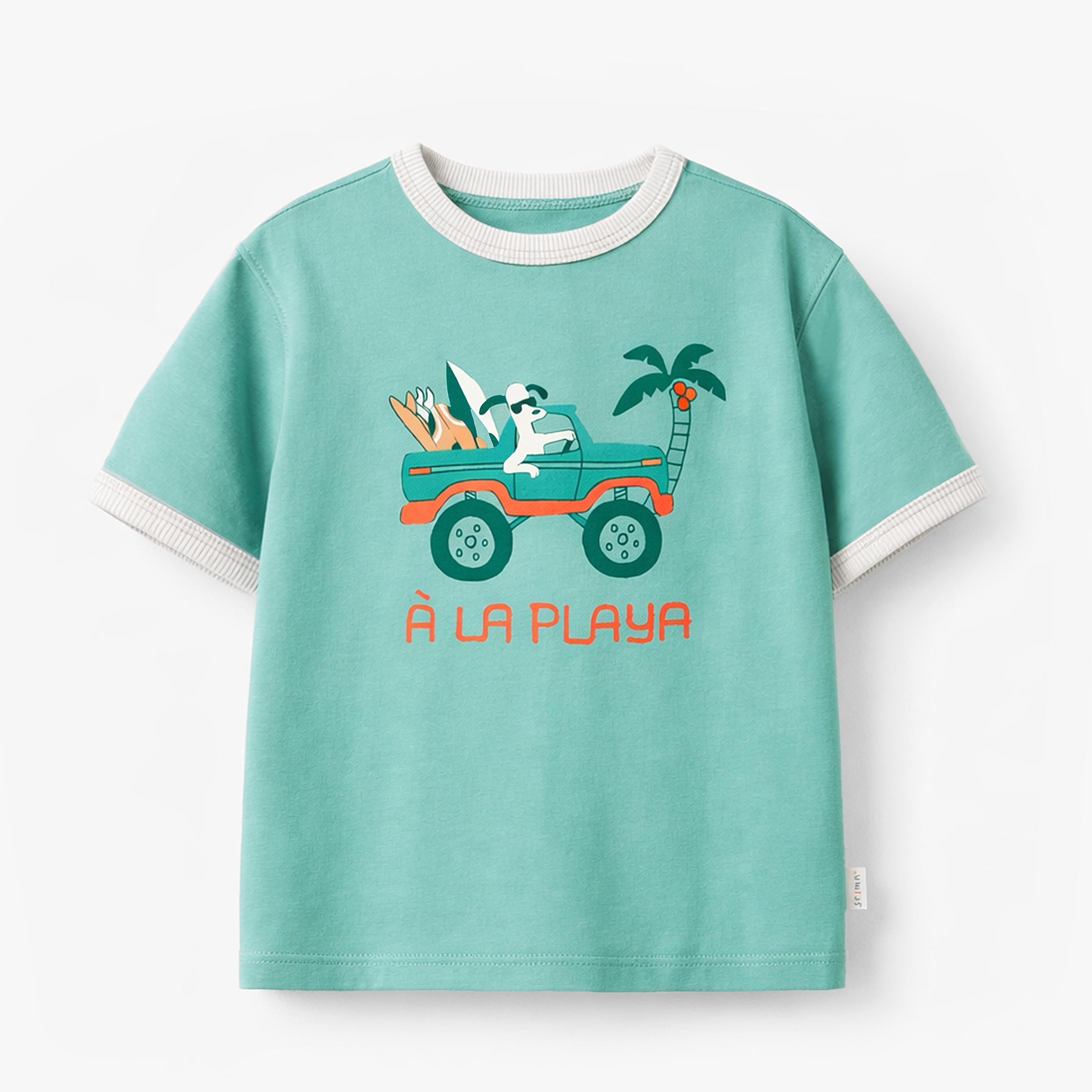 T-shirt turquoise avec illustration, enfant - Souris Mini