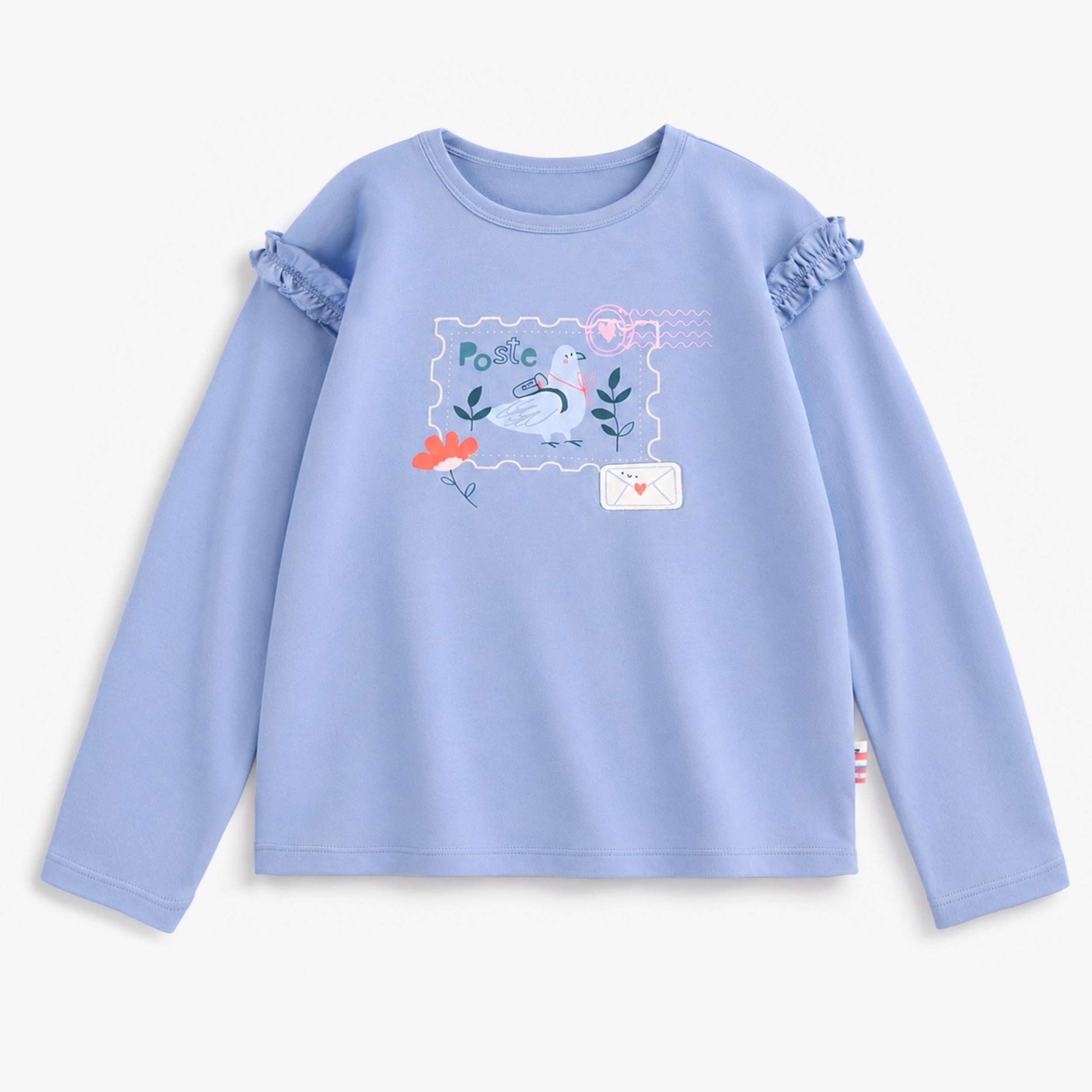 T-shirt bleu avec illustration, enfant - Souris Mini