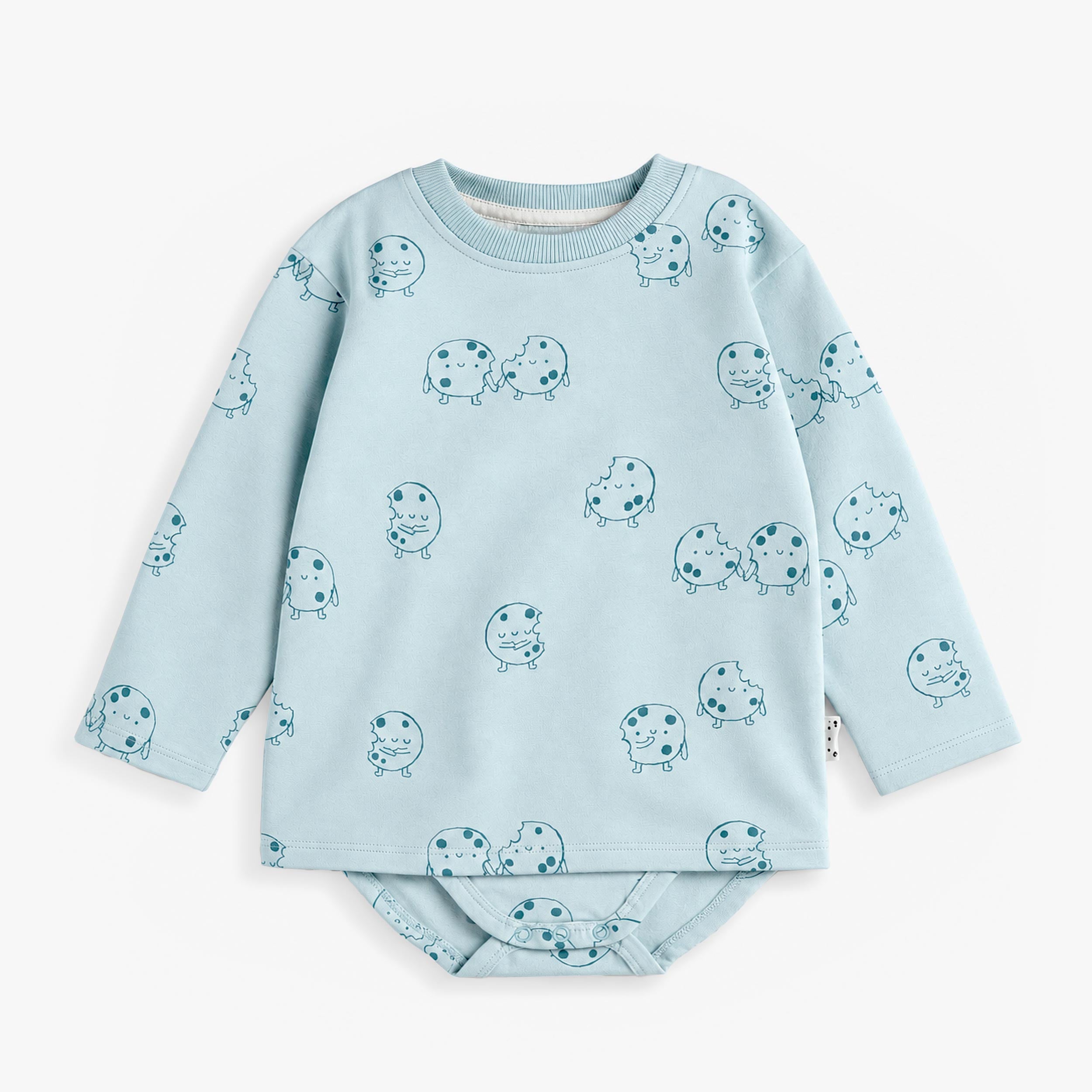 T-shirt cache-couche bleu à imprimés, bébé - Souris Mini