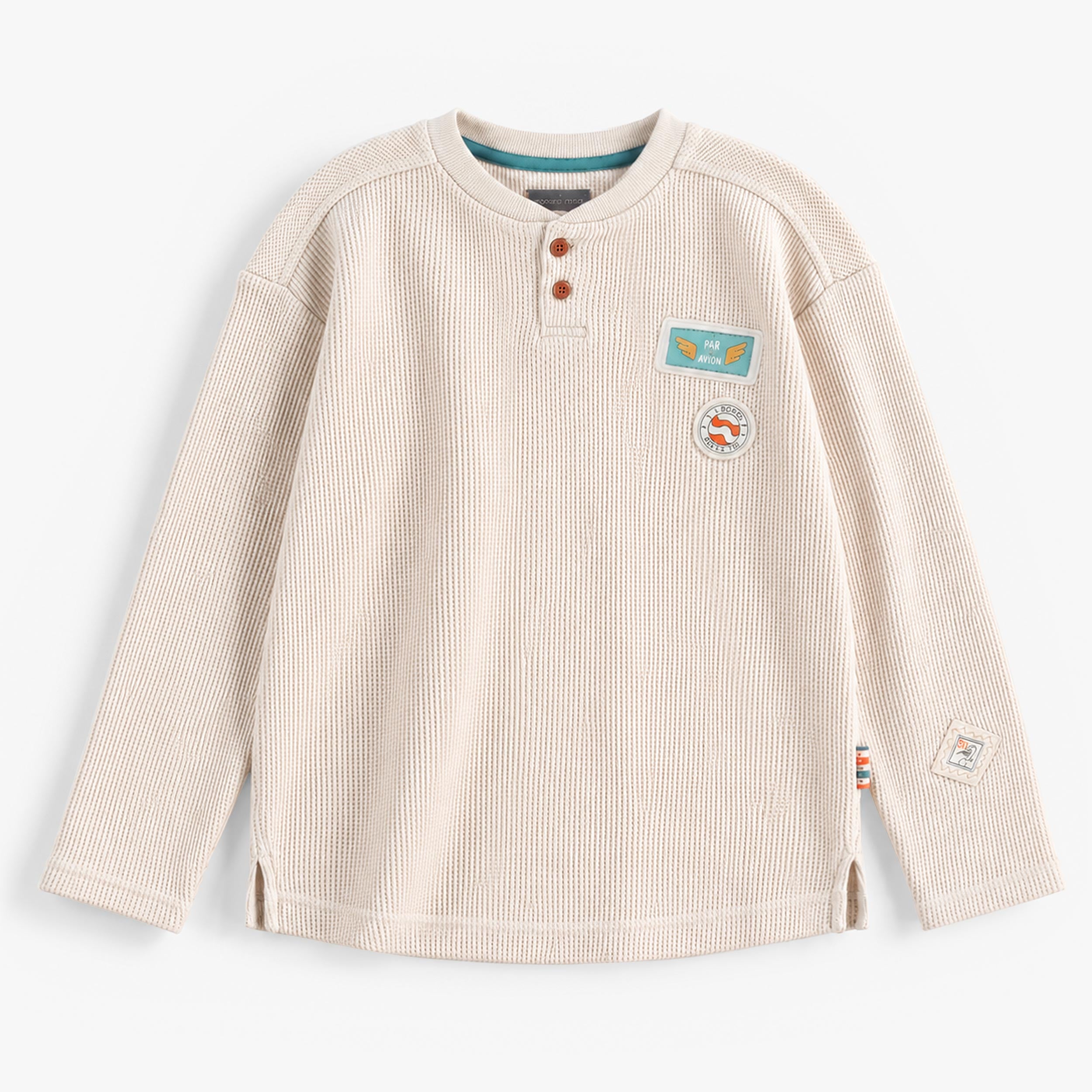 T-shirt crème gaufré, enfant - Souris Mini
