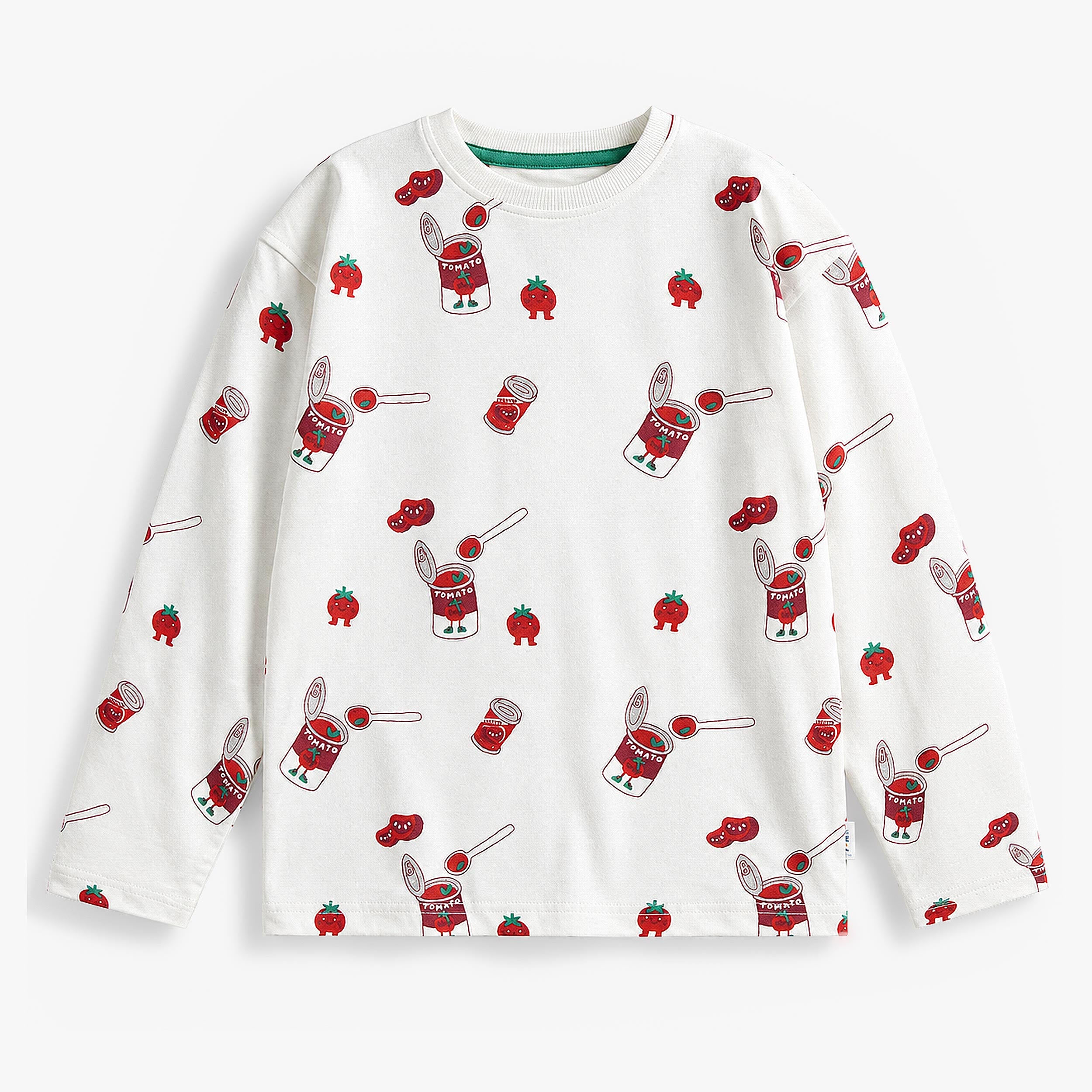 T-shirt crème à imprimé de tomates et de conserves, enfant garçon - Souris Mini