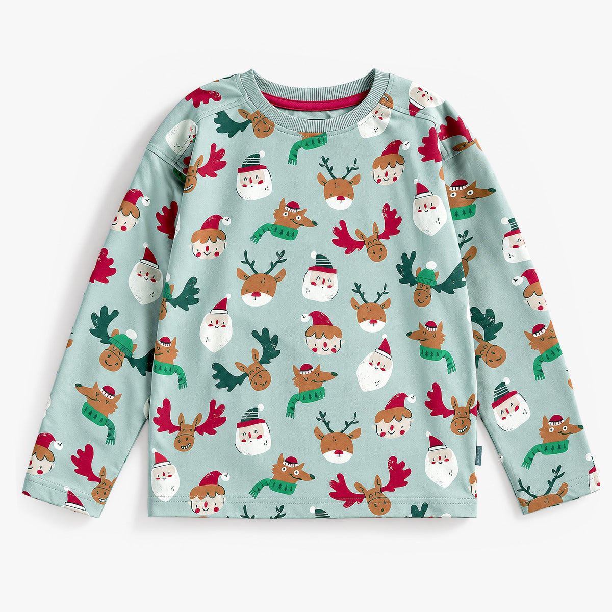 T-shirt vert à imprimé d’animaux des Fêtes, enfant garçon - Souris Mini