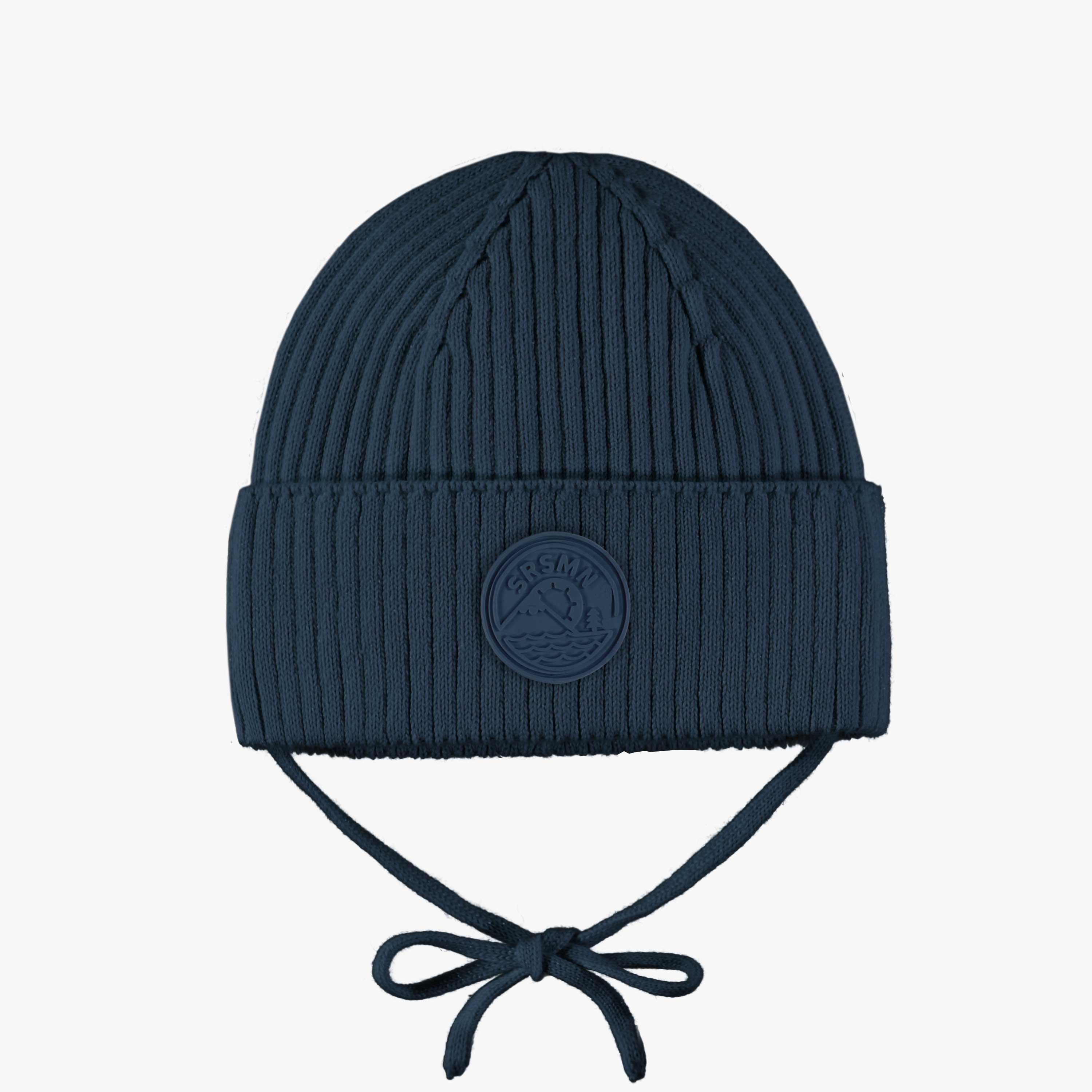 Tuque bleu marine en tricot, bébé - Souris Mini