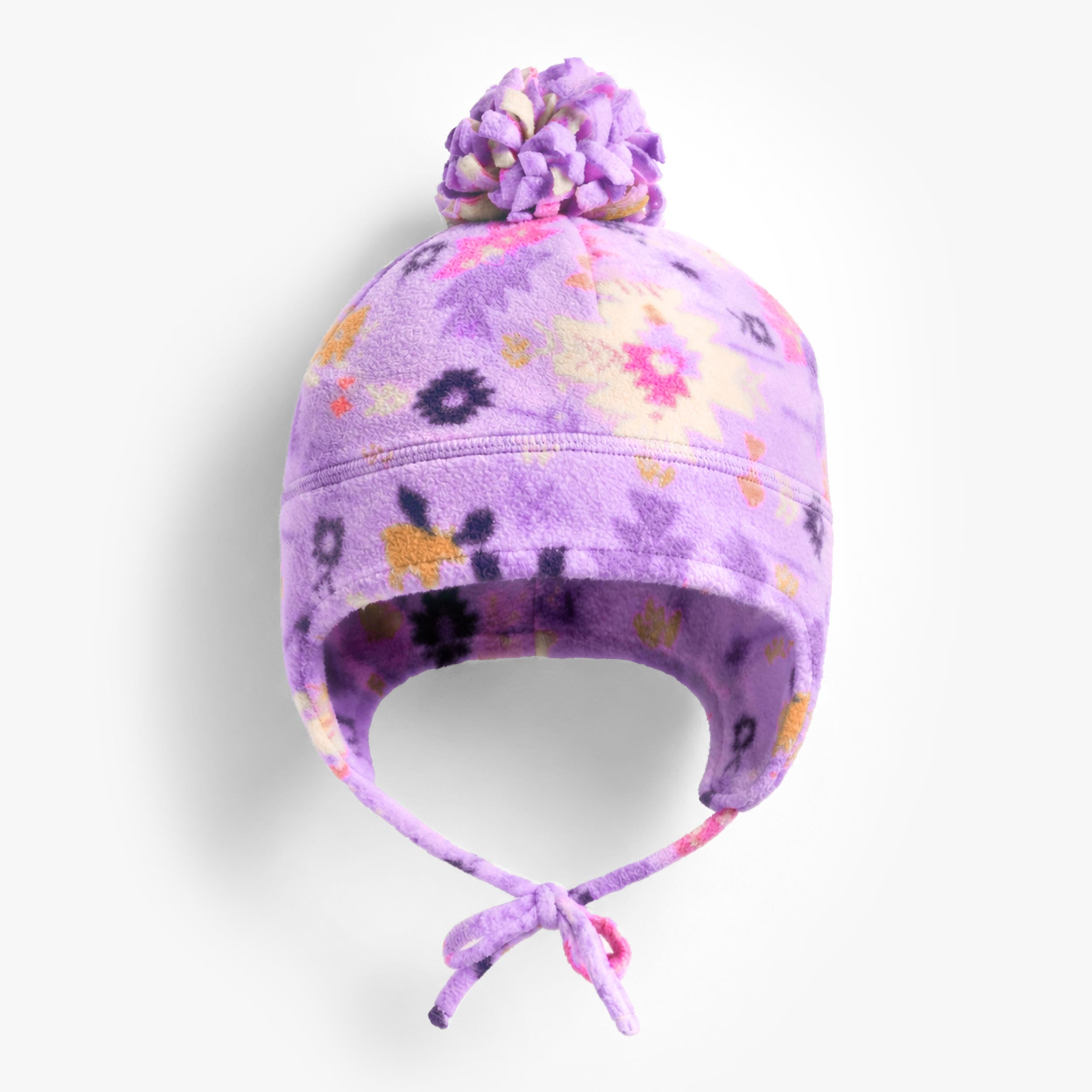 Tuque mauve à imprimé, bébé fille - Souris Mini