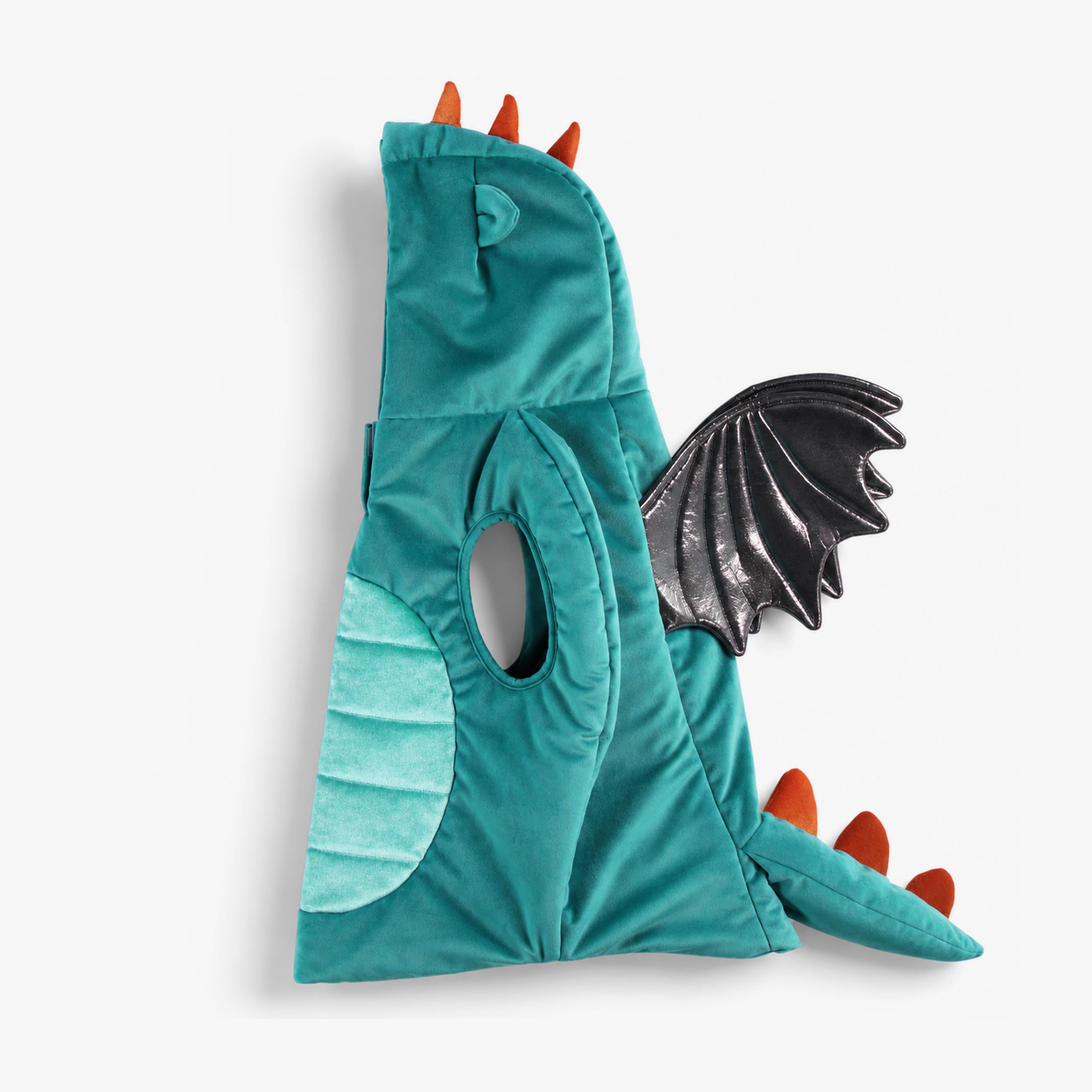 Vue de côté du déguisement dragon