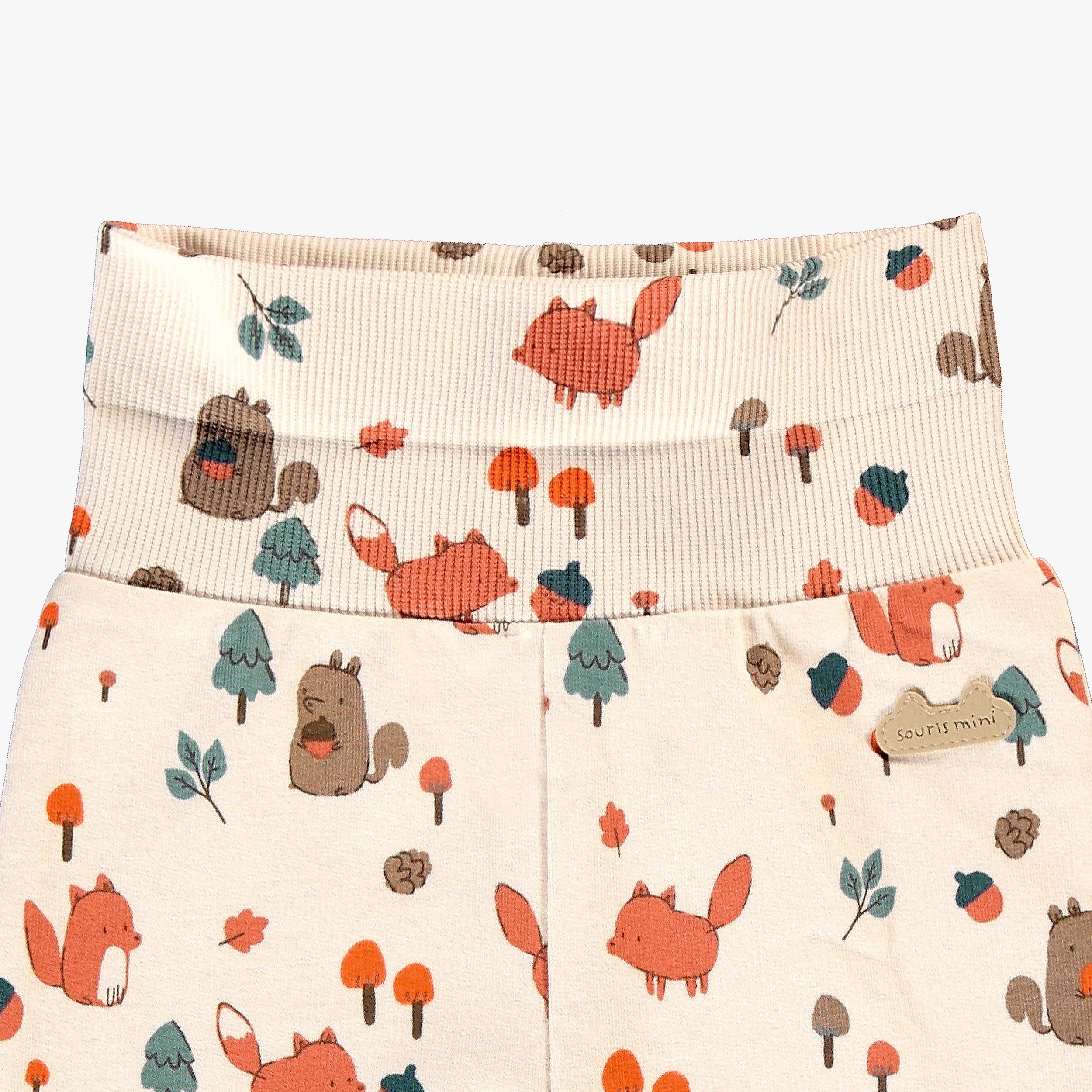 Zoom bande taille du pantalon jogger en French Terry coton stretch confortable, naissance