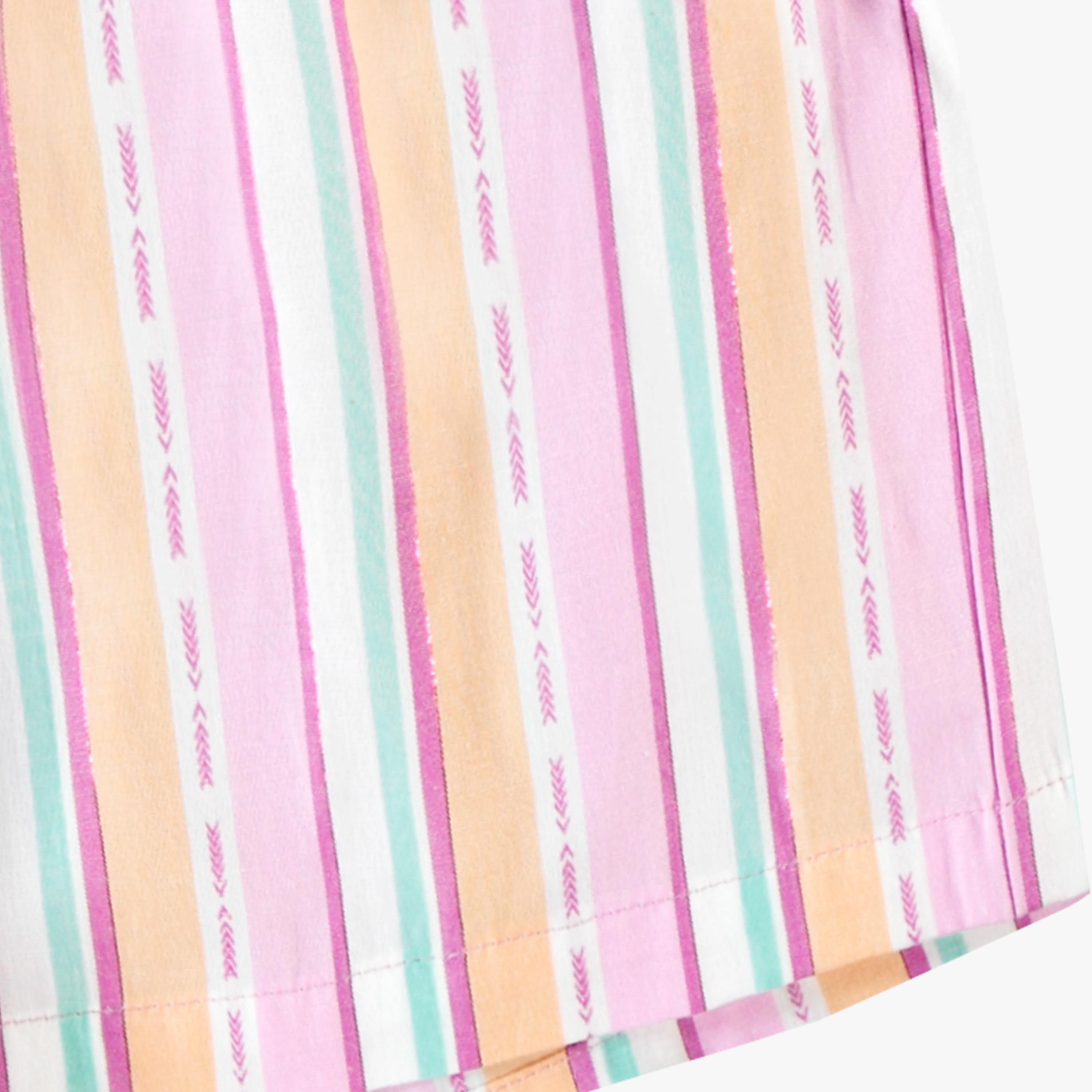 Zoom détails du short à rayures colorées, enfant - Souris Mini