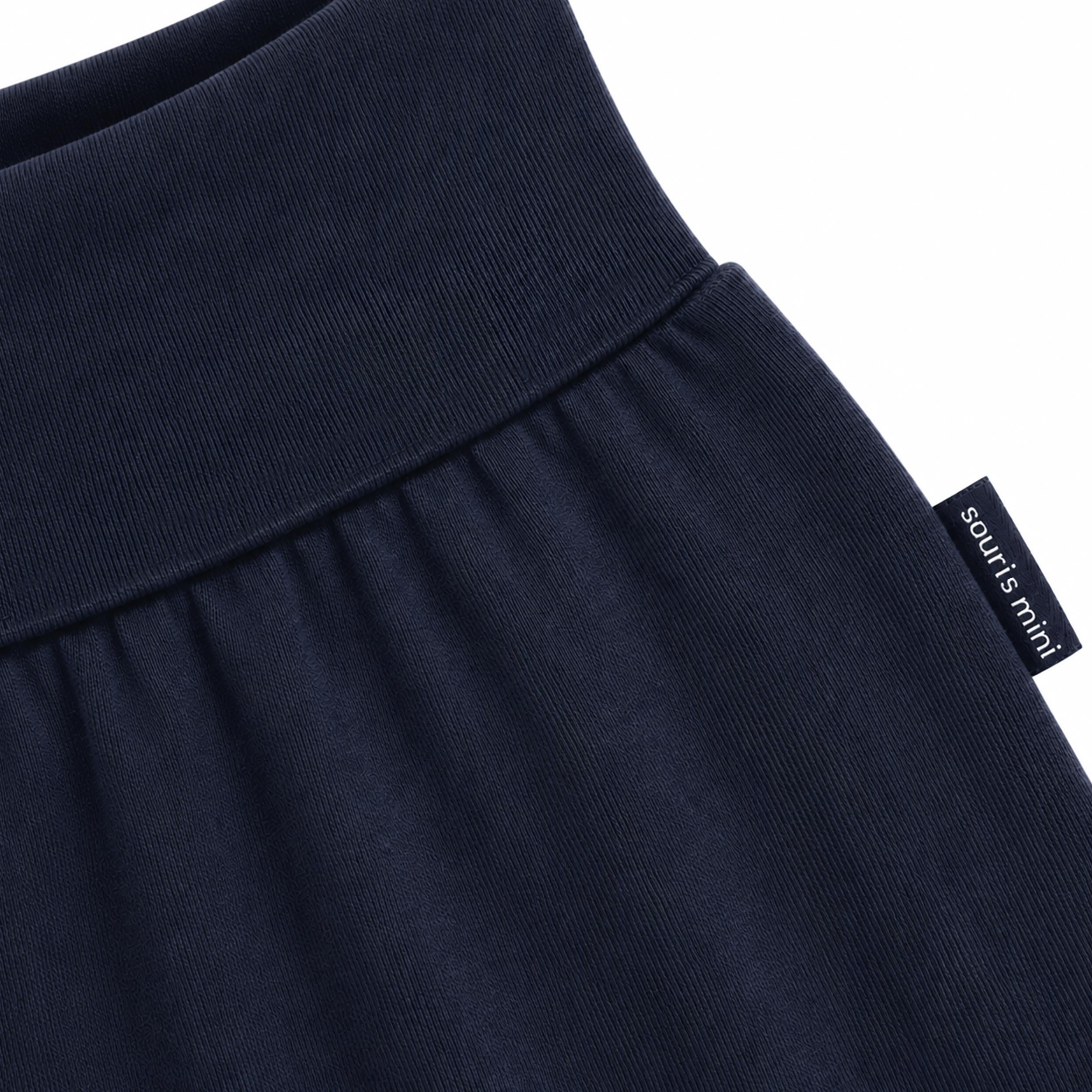 Zoom taille du pantalon évolutif bleu marine, bébé