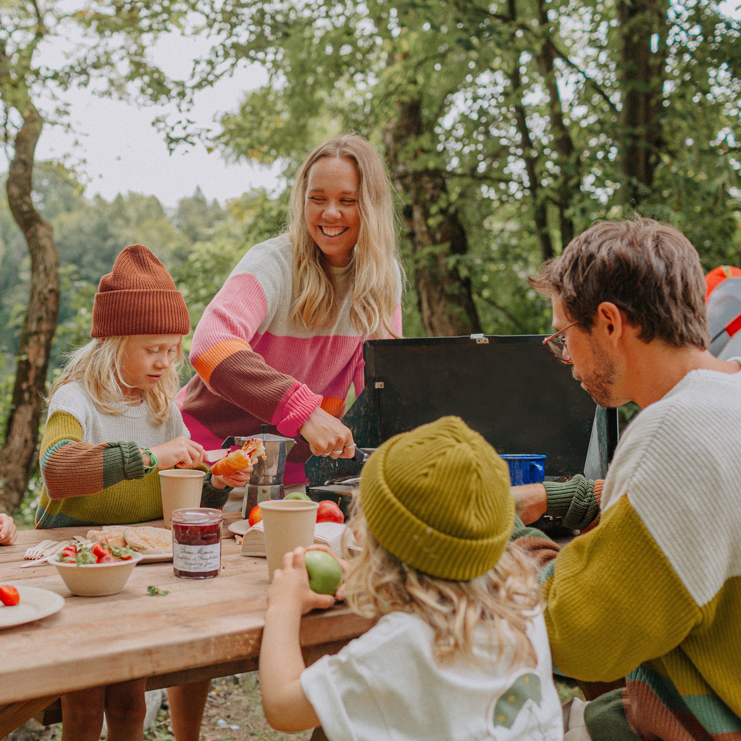 Yellow green knitted toque, child