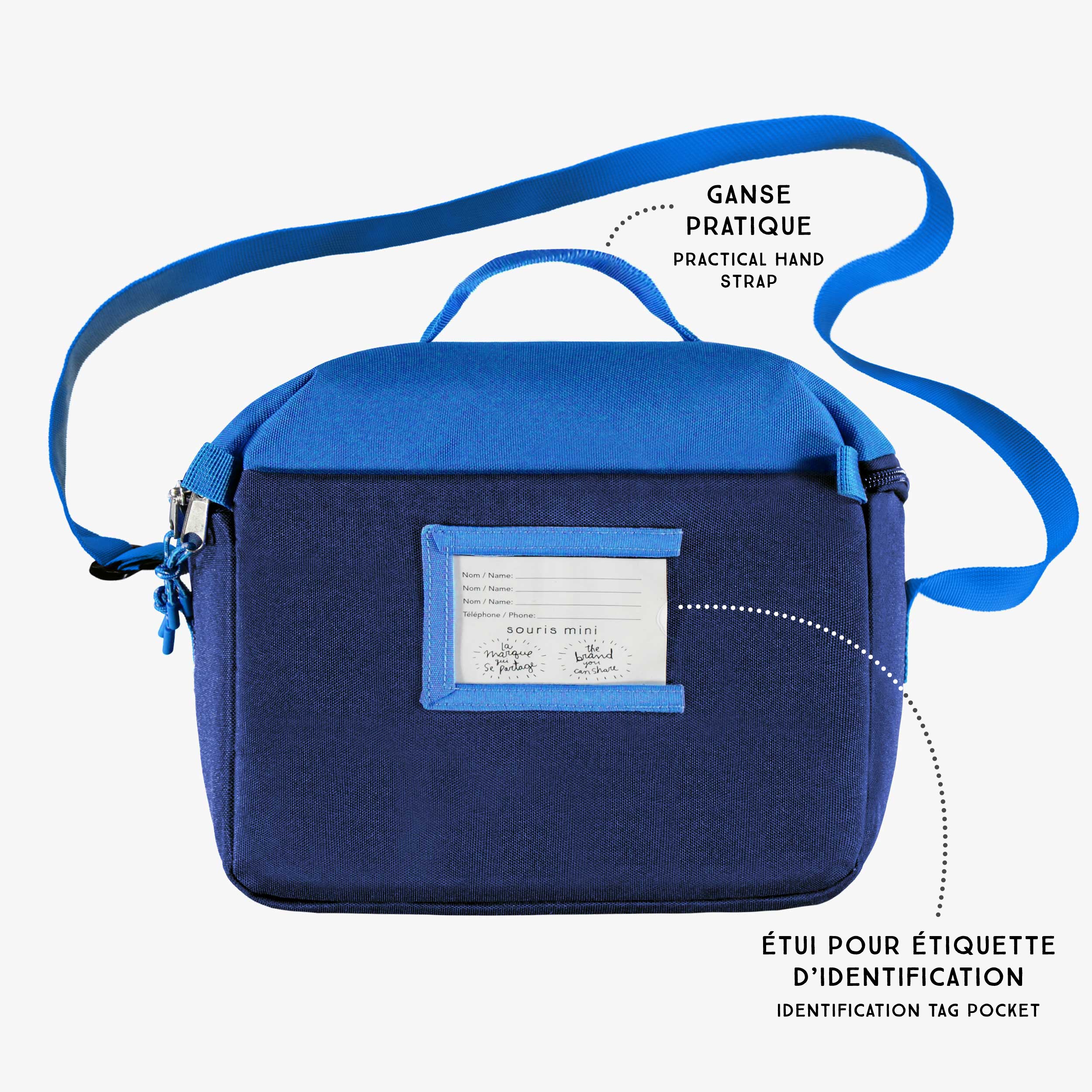 Blue lunch bag, child