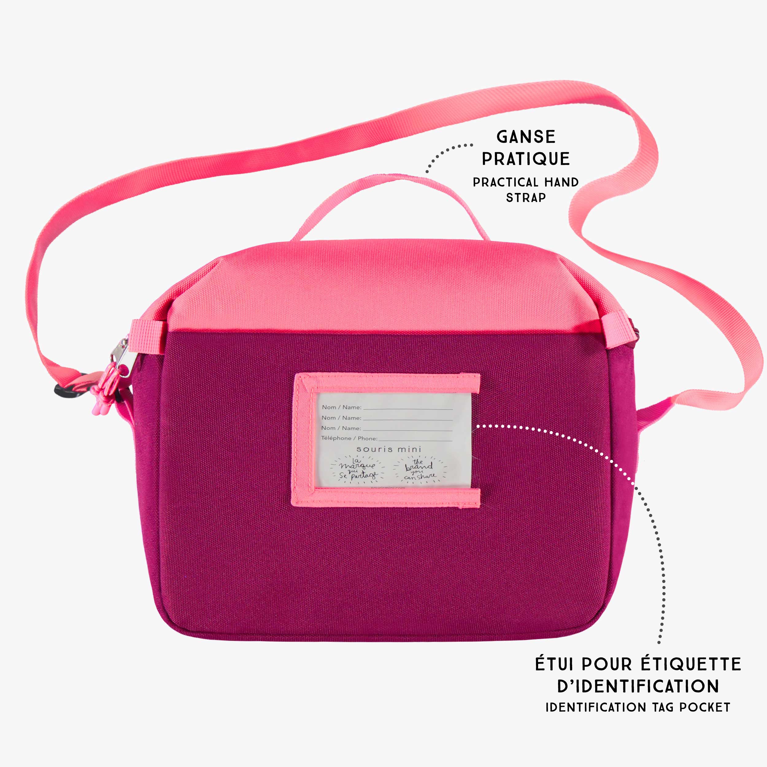 Points techniques du sac à lunch rose, enfant