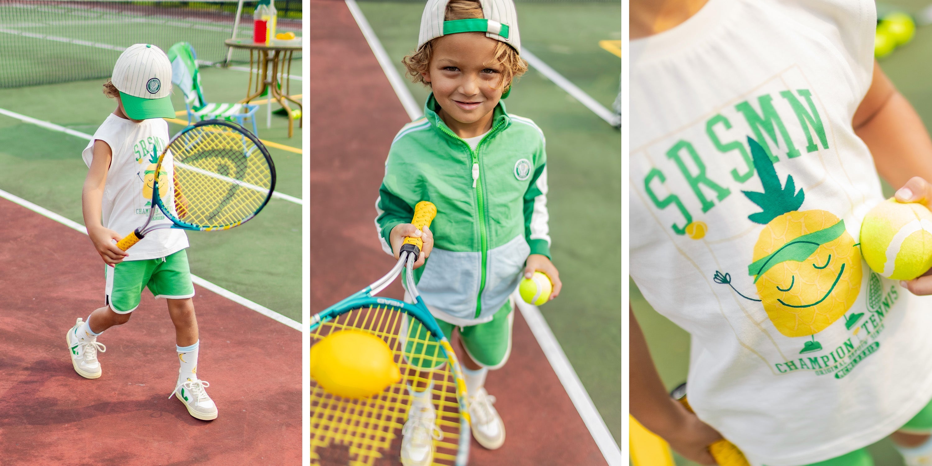 Tennis & explosion de fruits - Garçon 3 à 12 ans