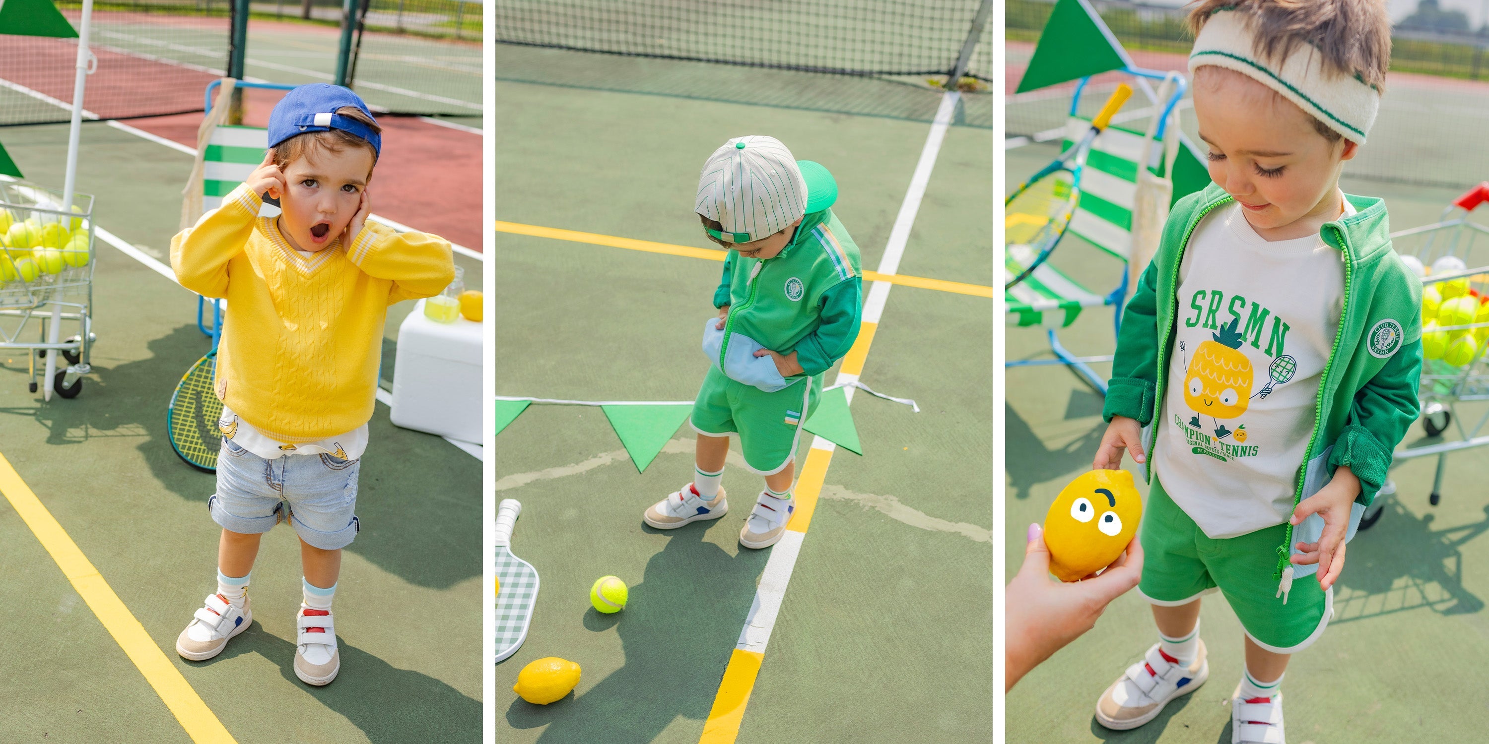 Tennis & explosion de fruits - Bébé garçon 6-9 mois à 2-3 ans