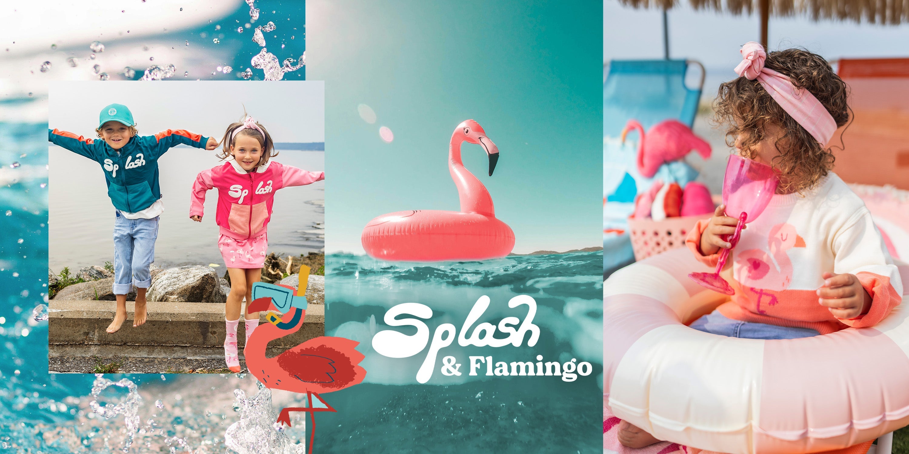 Splash & flamingo