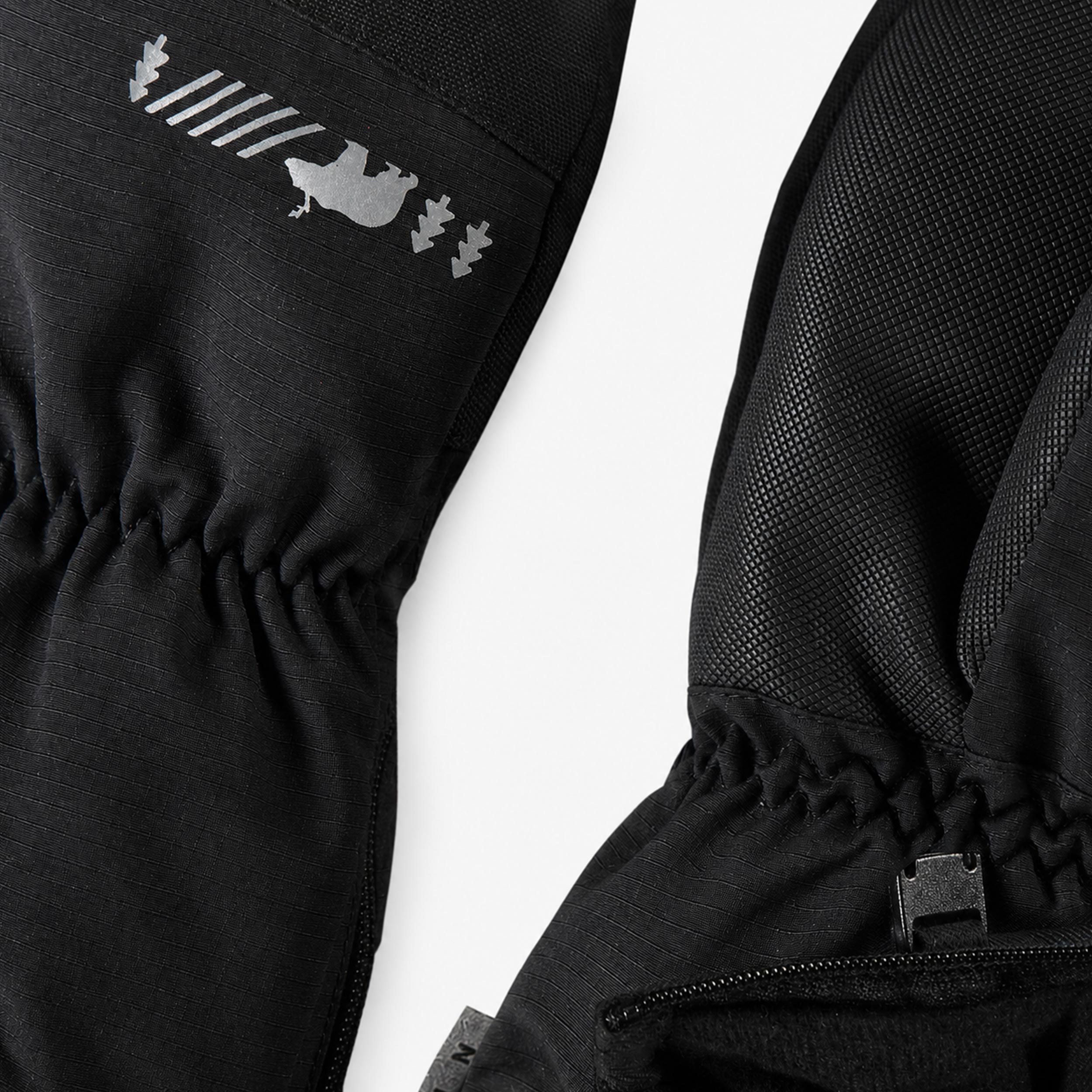 Mitaines de nylon noires, enfant