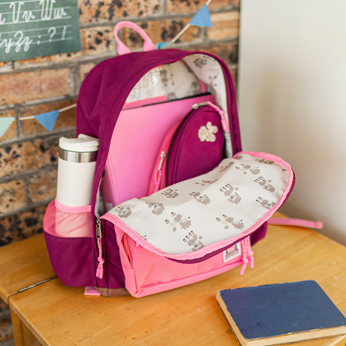Sac à Dos Enfant 3-8 Ans - Motif Escargot Cœur Rose, Mini Sac école, Bretelles Réglables, étiquette Nom