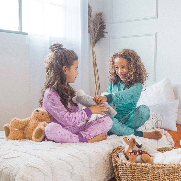 Pyjama turquoise à motif d'animaux en polyester, enfant - Souris Mini –  Souris Mini
