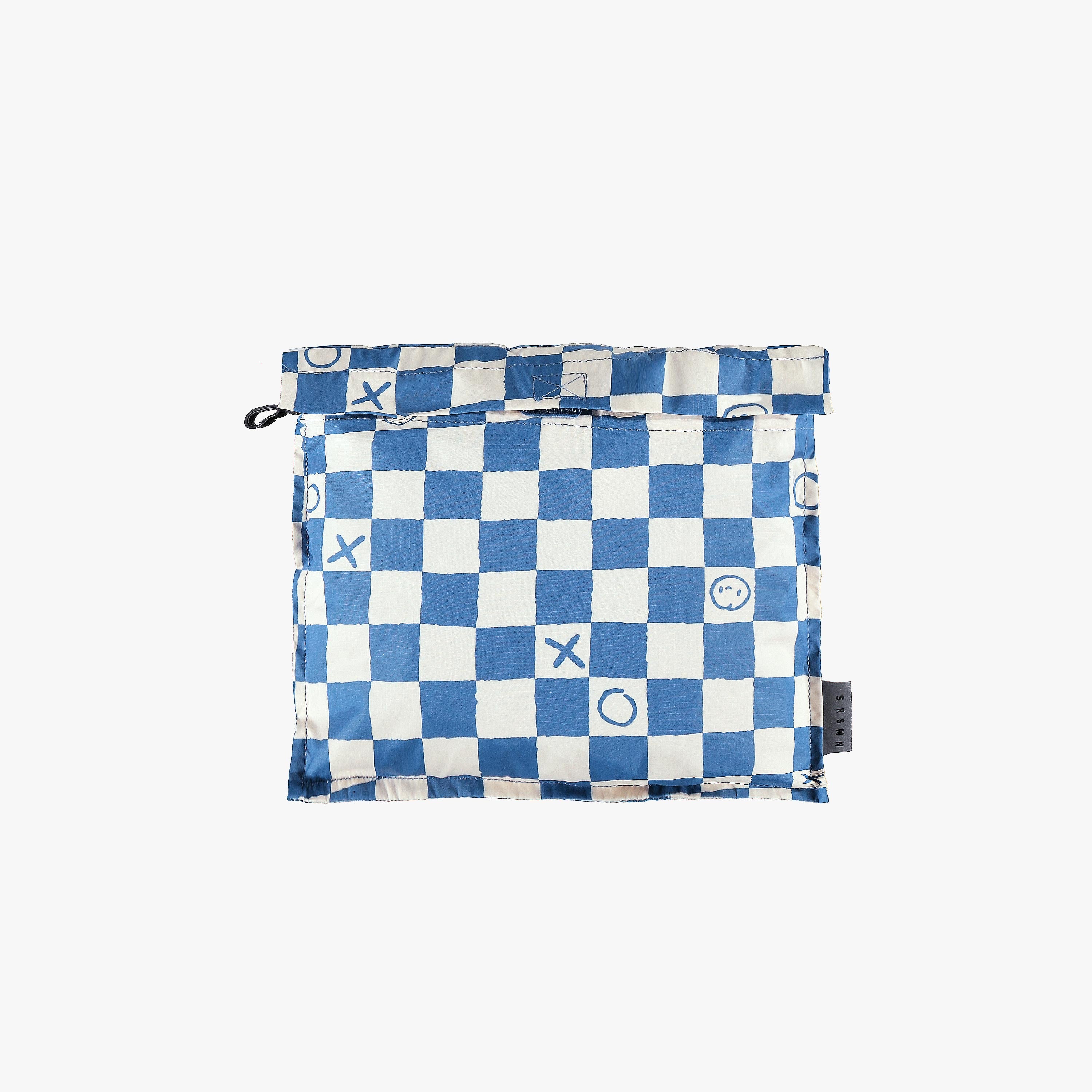 Manteau une pièce bleu à motif damier, bébé