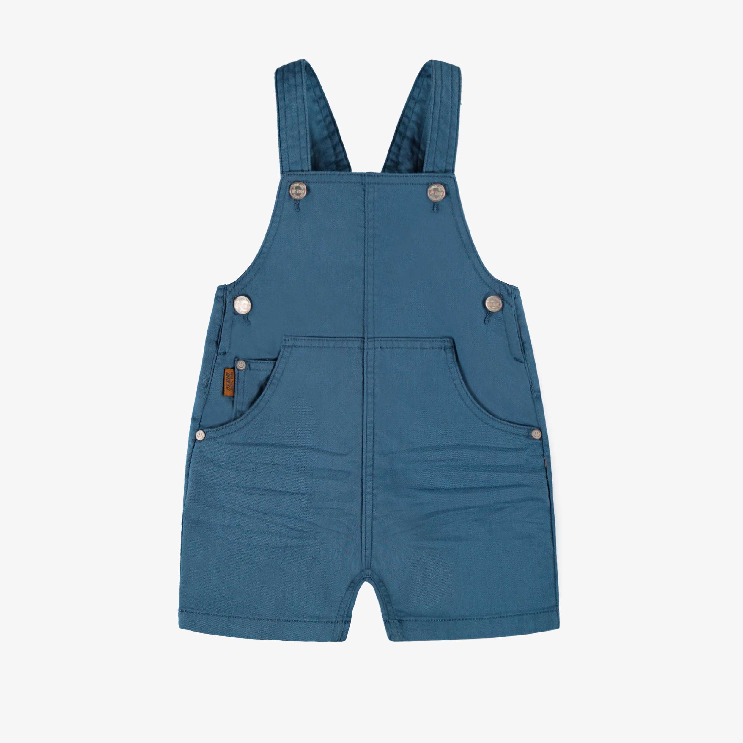 Salopette courte bleue en denim, bébé 