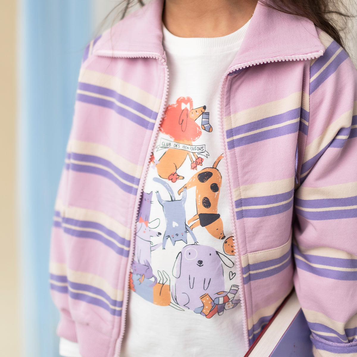 Cream T-shirt with illustration, child
