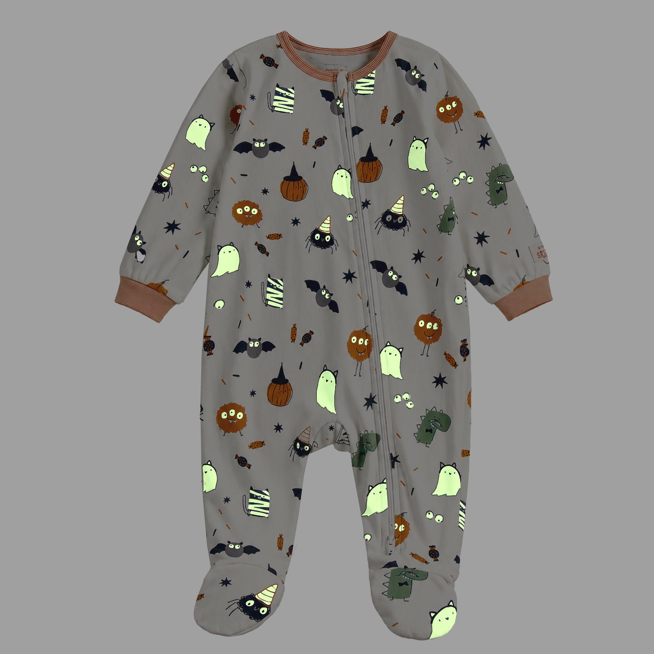Pyjama une pièce crème à imprimé d’Halloween, bébé