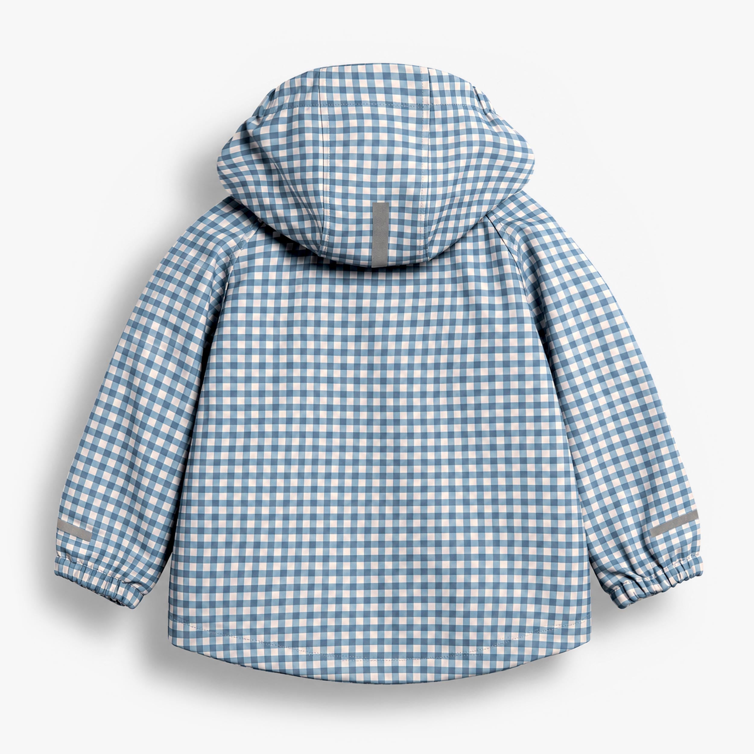 Manteau softshell bleu à carreaux, bébé