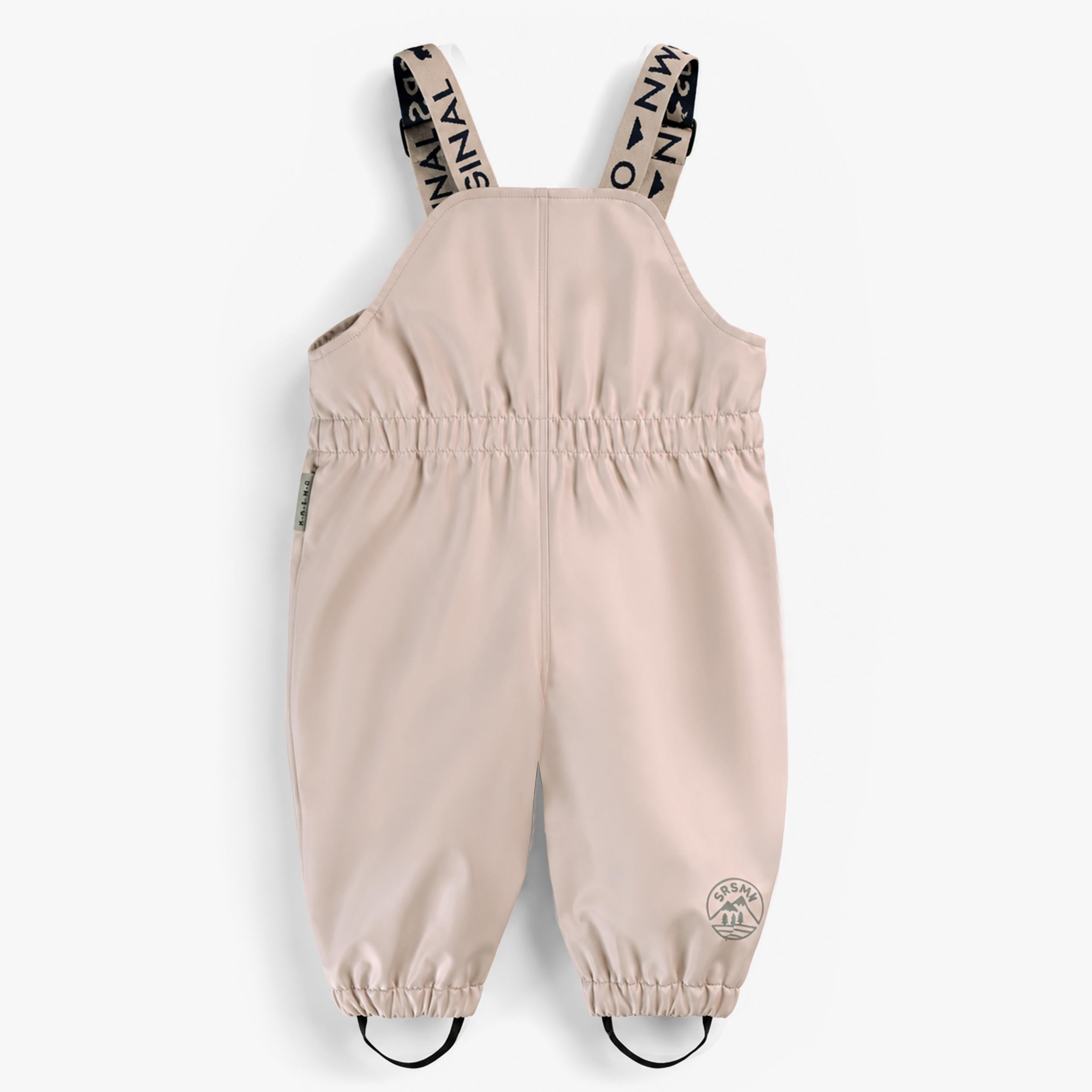 Beige rain bib pants, baby
