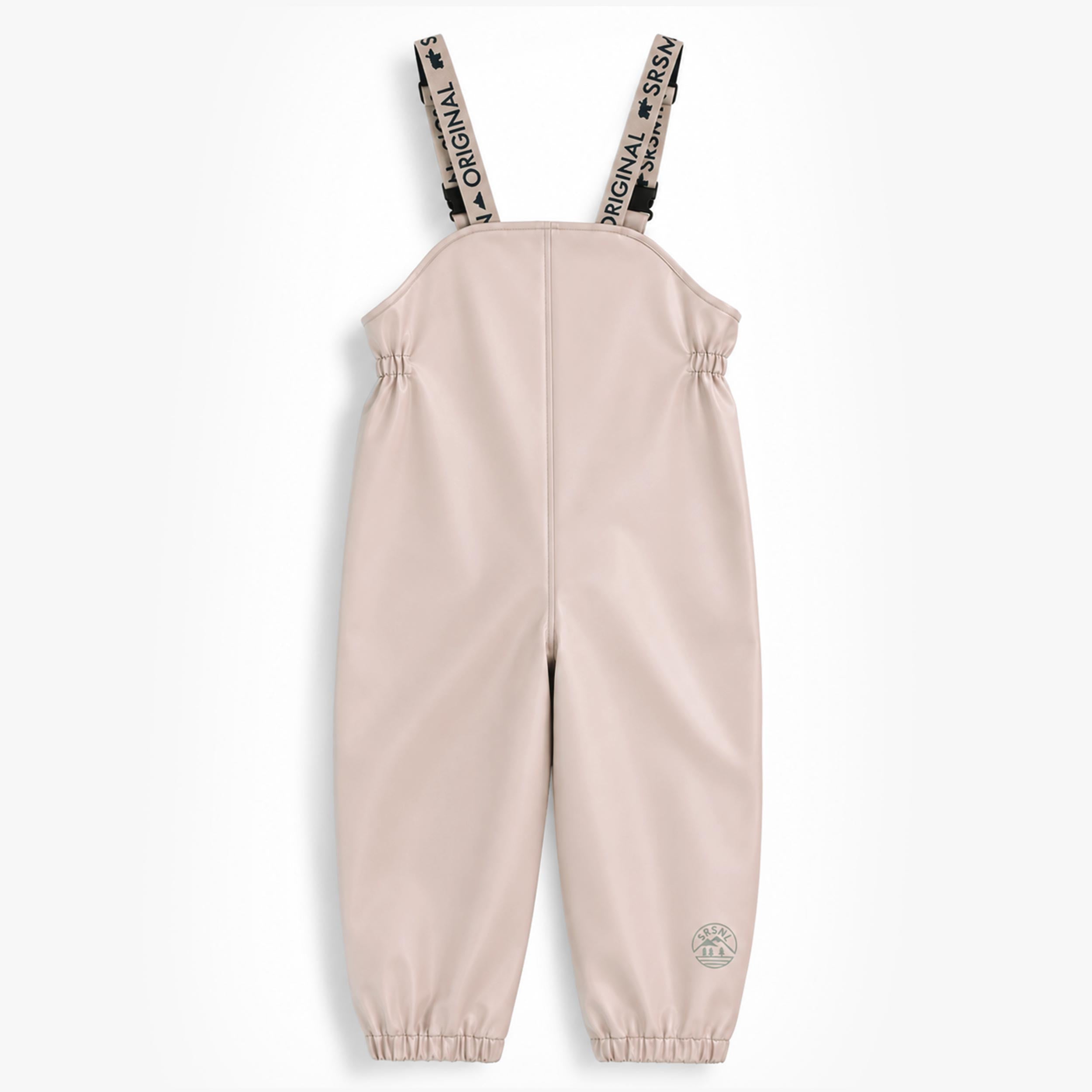 Beige rain bib pants, child