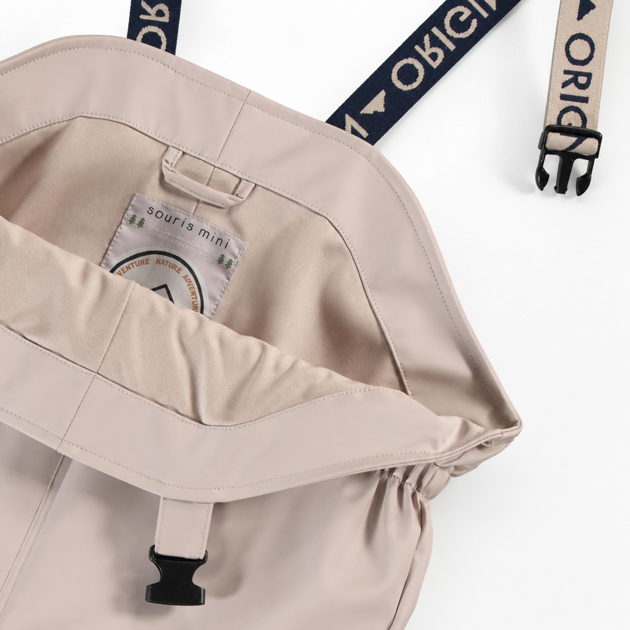 Beige rain bib pants, child
