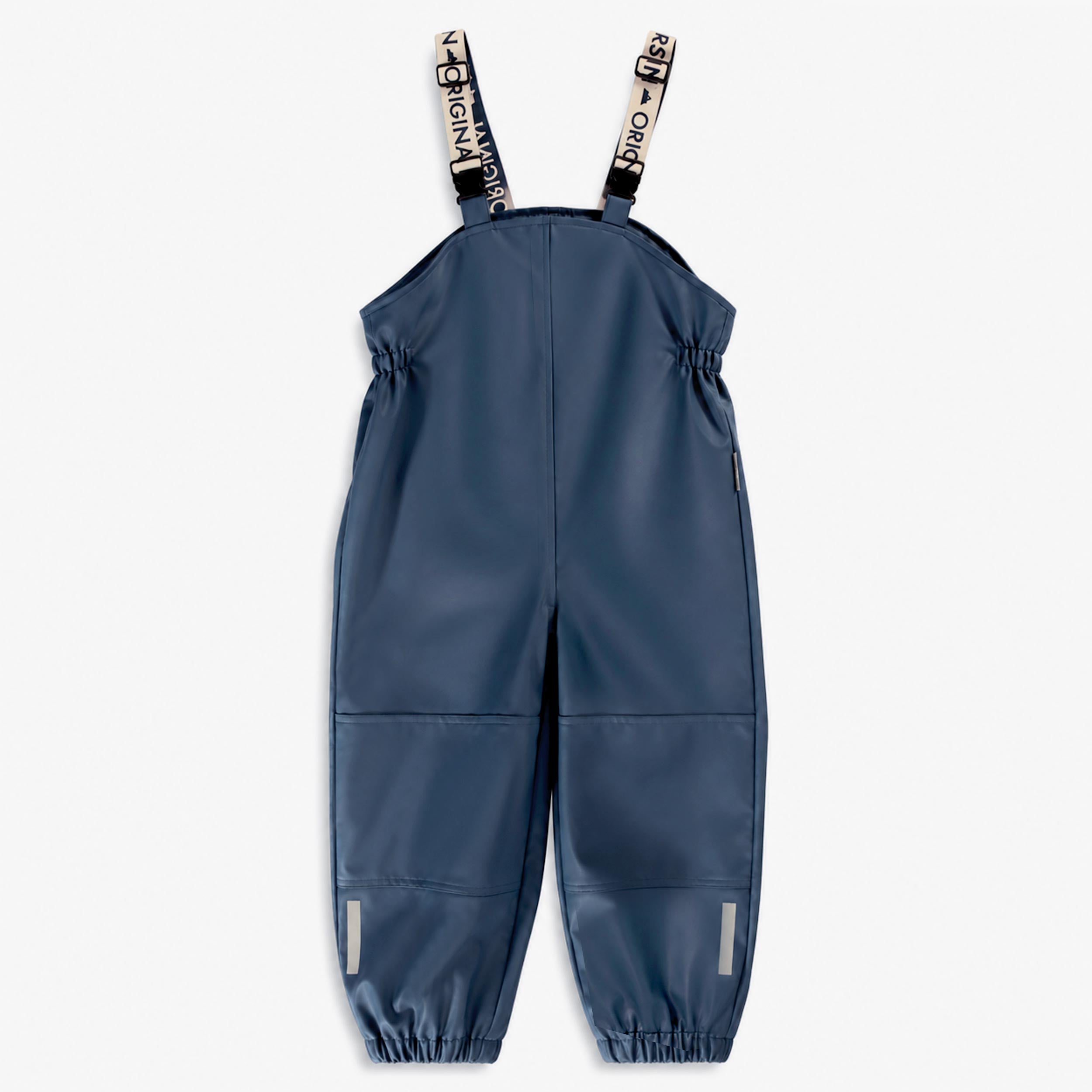 Blue rain bib pants, child