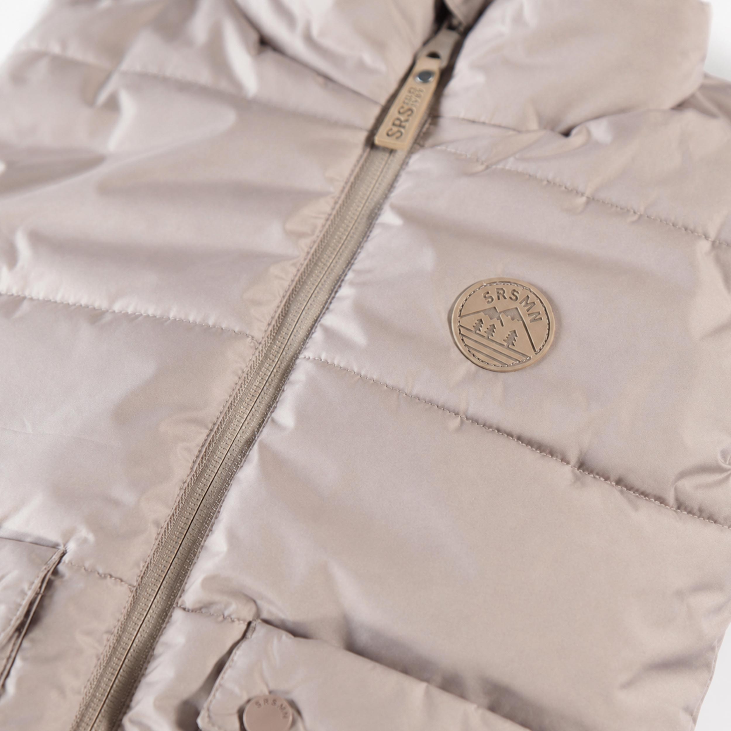 Beige quilted vest, child