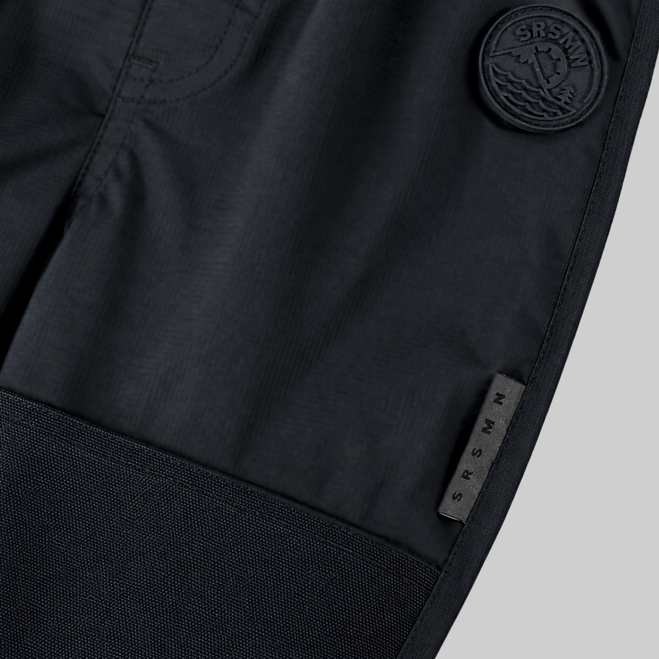 Black nylon outdoor pants, baby