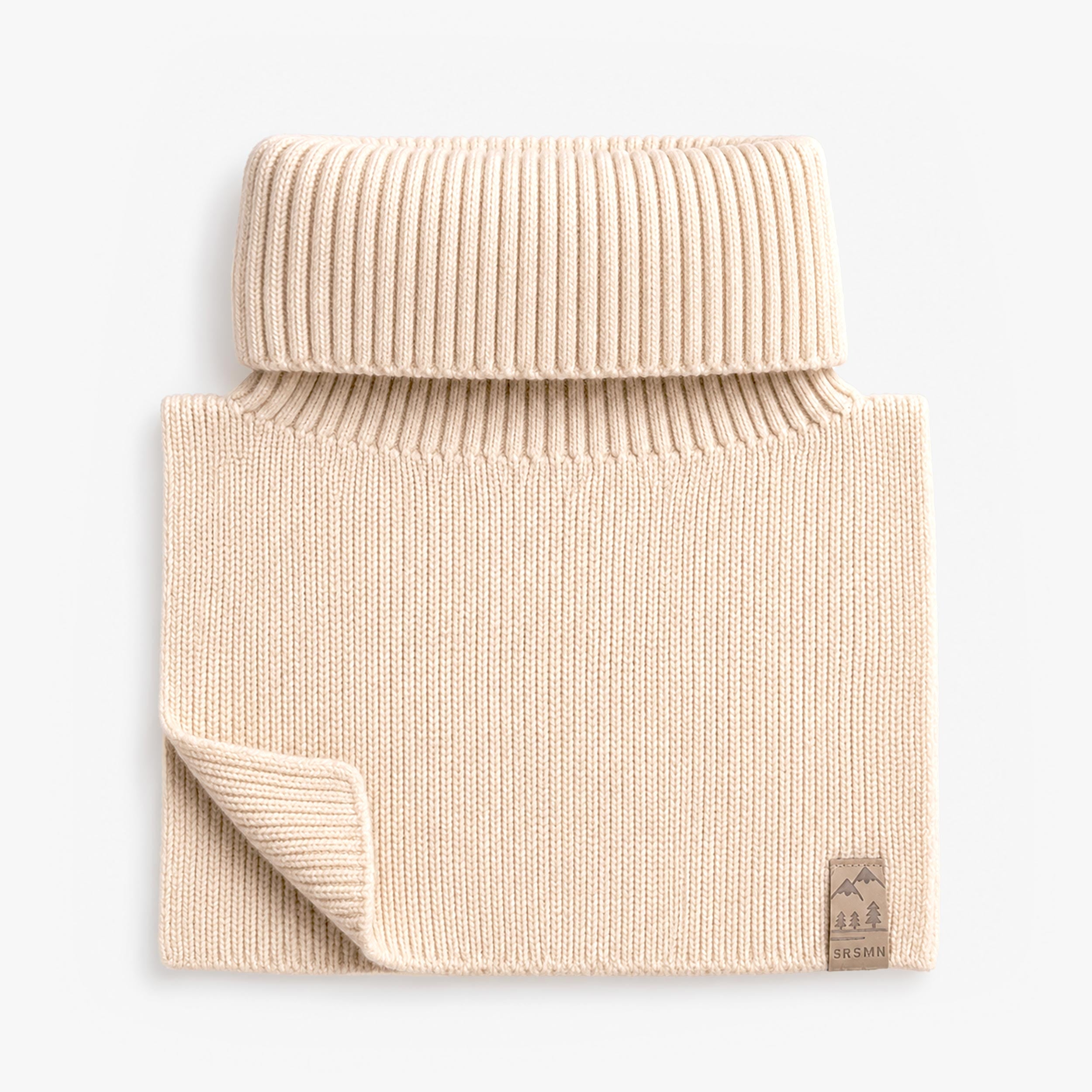 Cache-cou crème en tricot, enfant fille