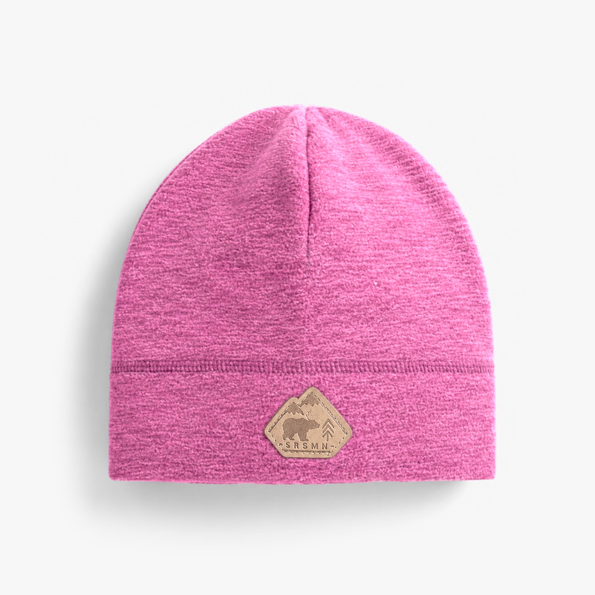Chapeau rose uni en polar, enfant