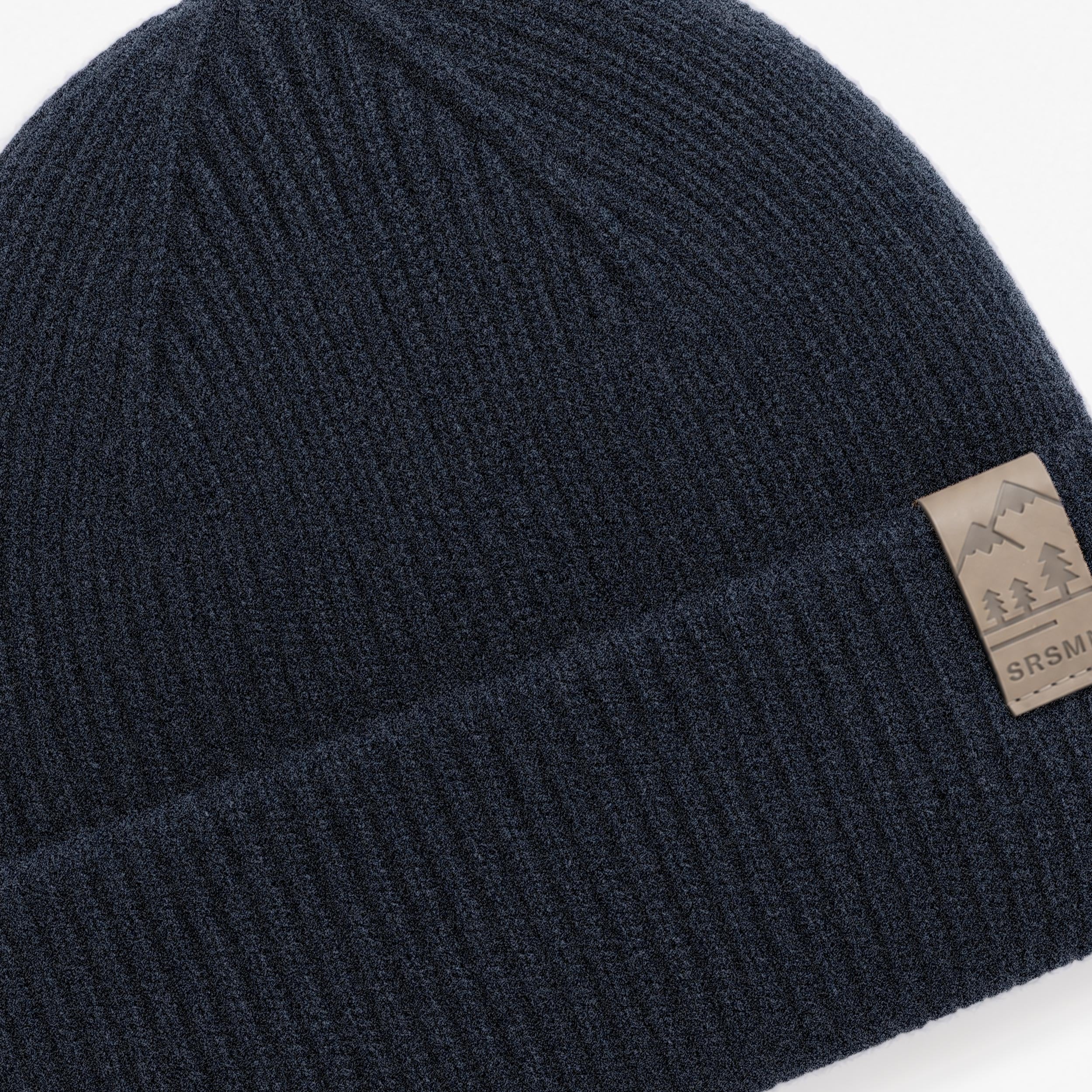 Tuque bleu foncé en tricot, enfant