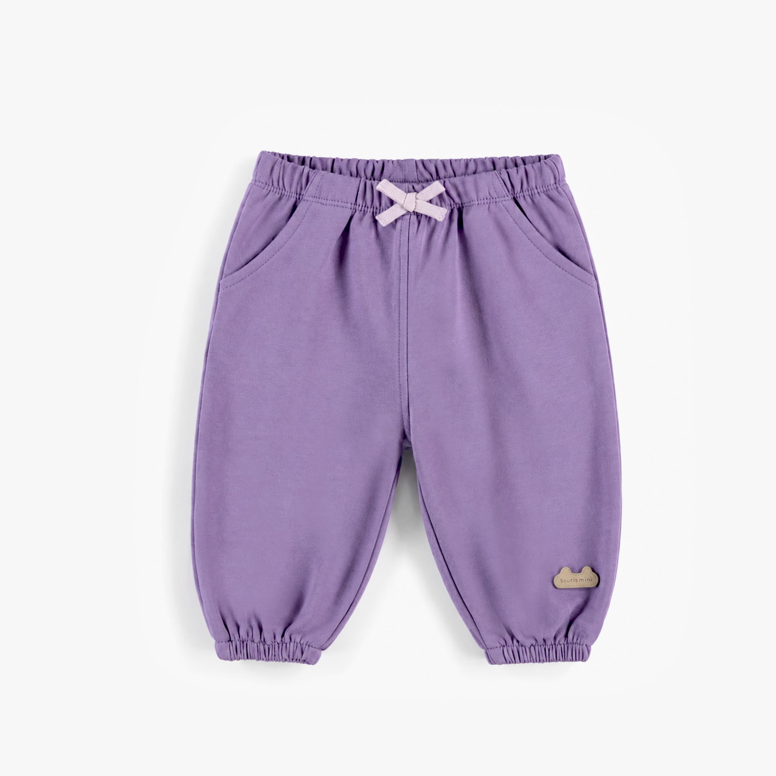 Pantalon mauve en coton français, naissance