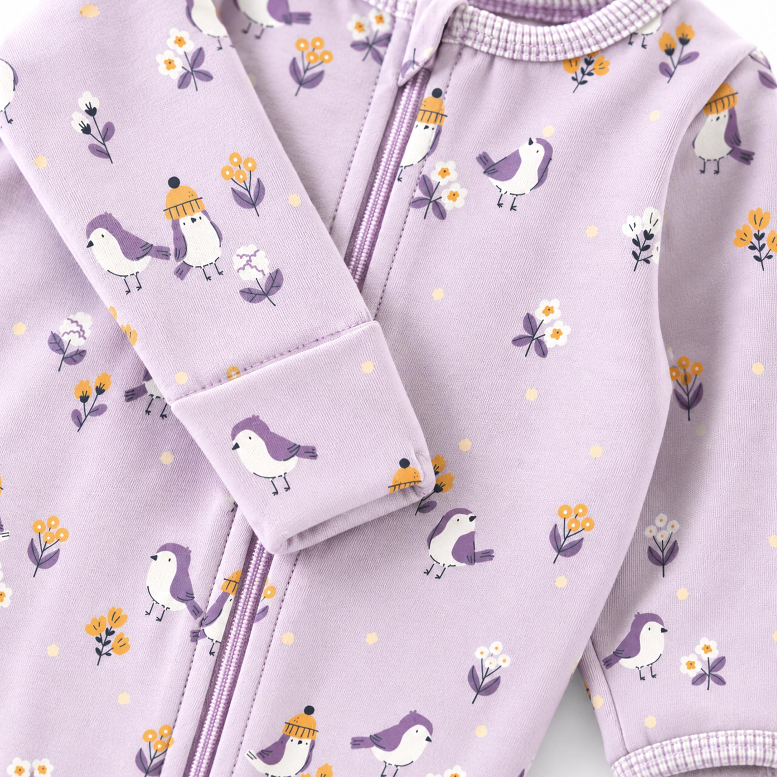 Pyjama une pièce mauve à imprimé de canard, naissance