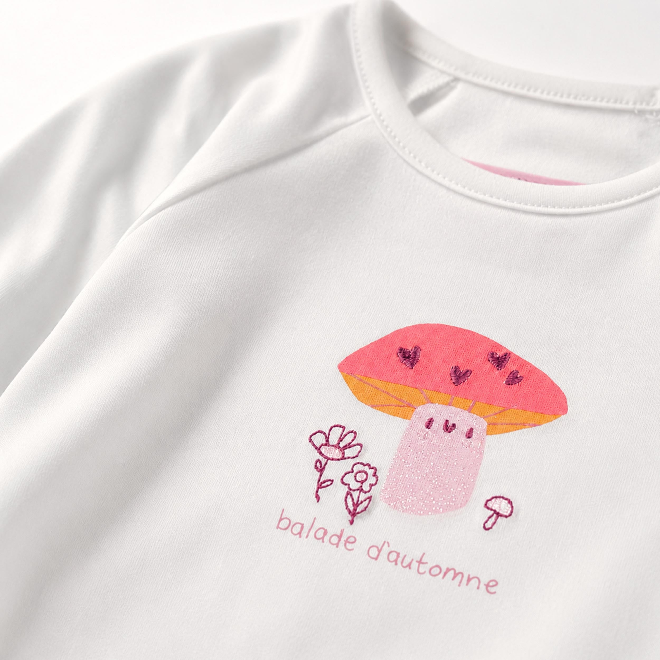 Cream mushroom print t-shirt, baby