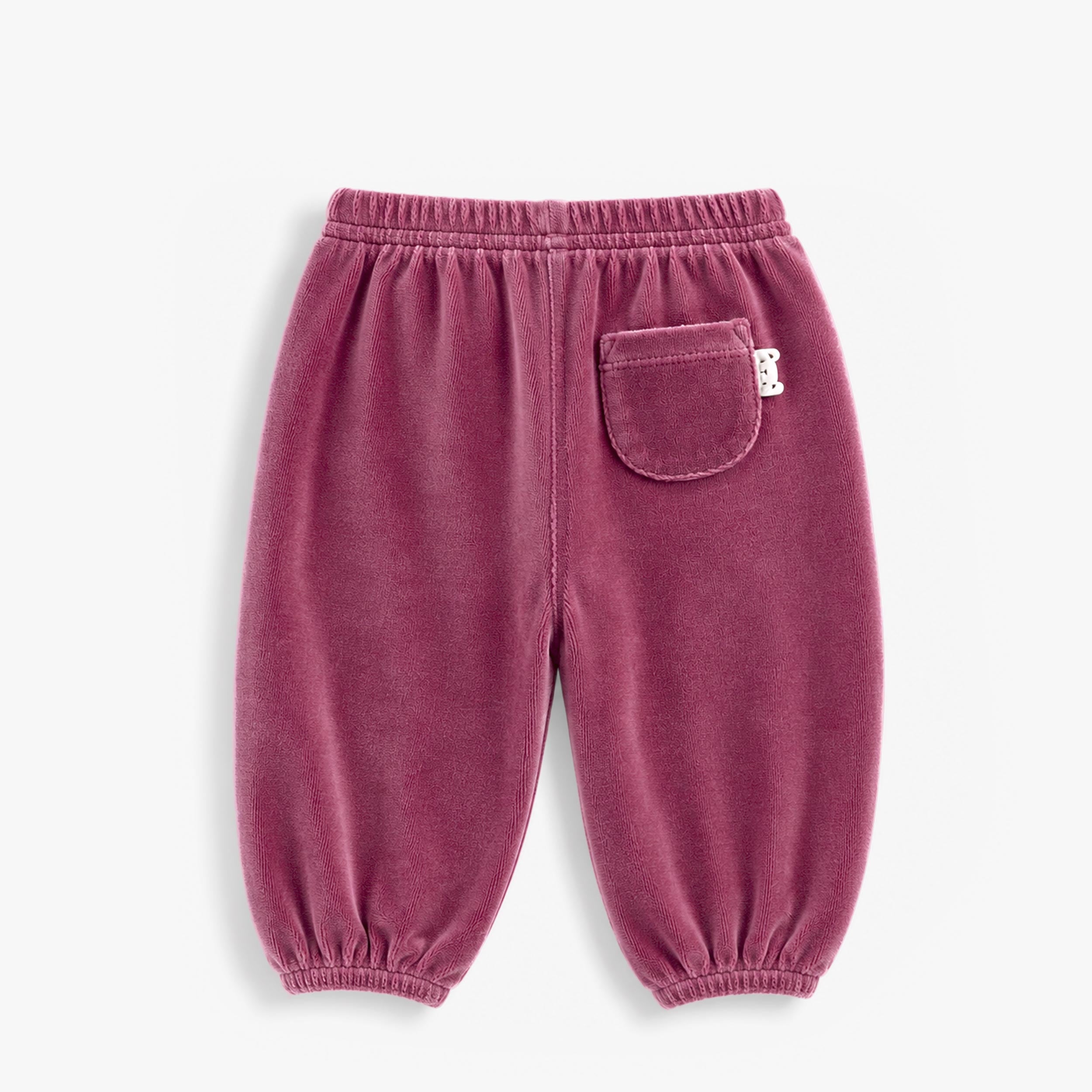 Pantalon jogger prune en velours, bébé