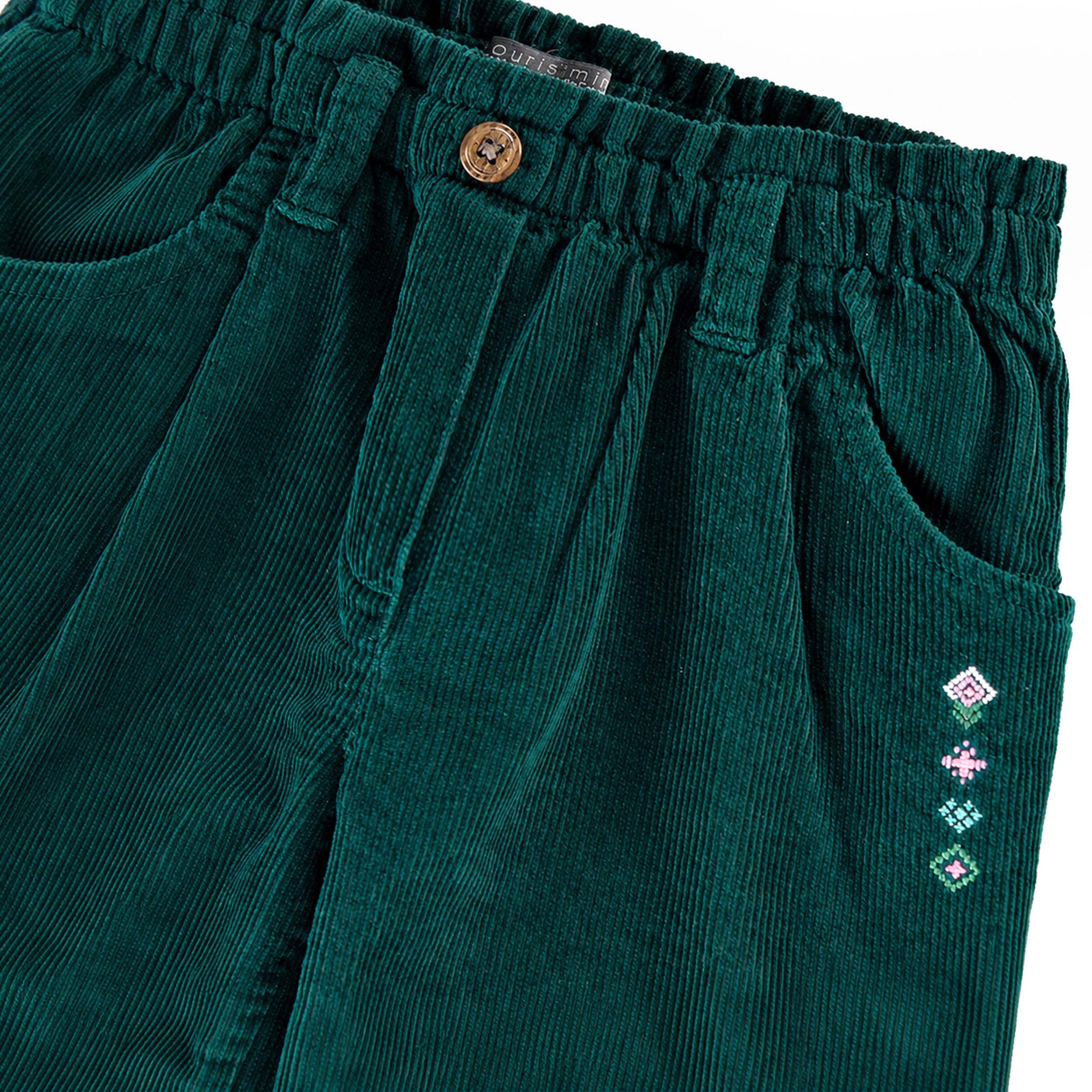 Turquoise Corduroy Pants, child