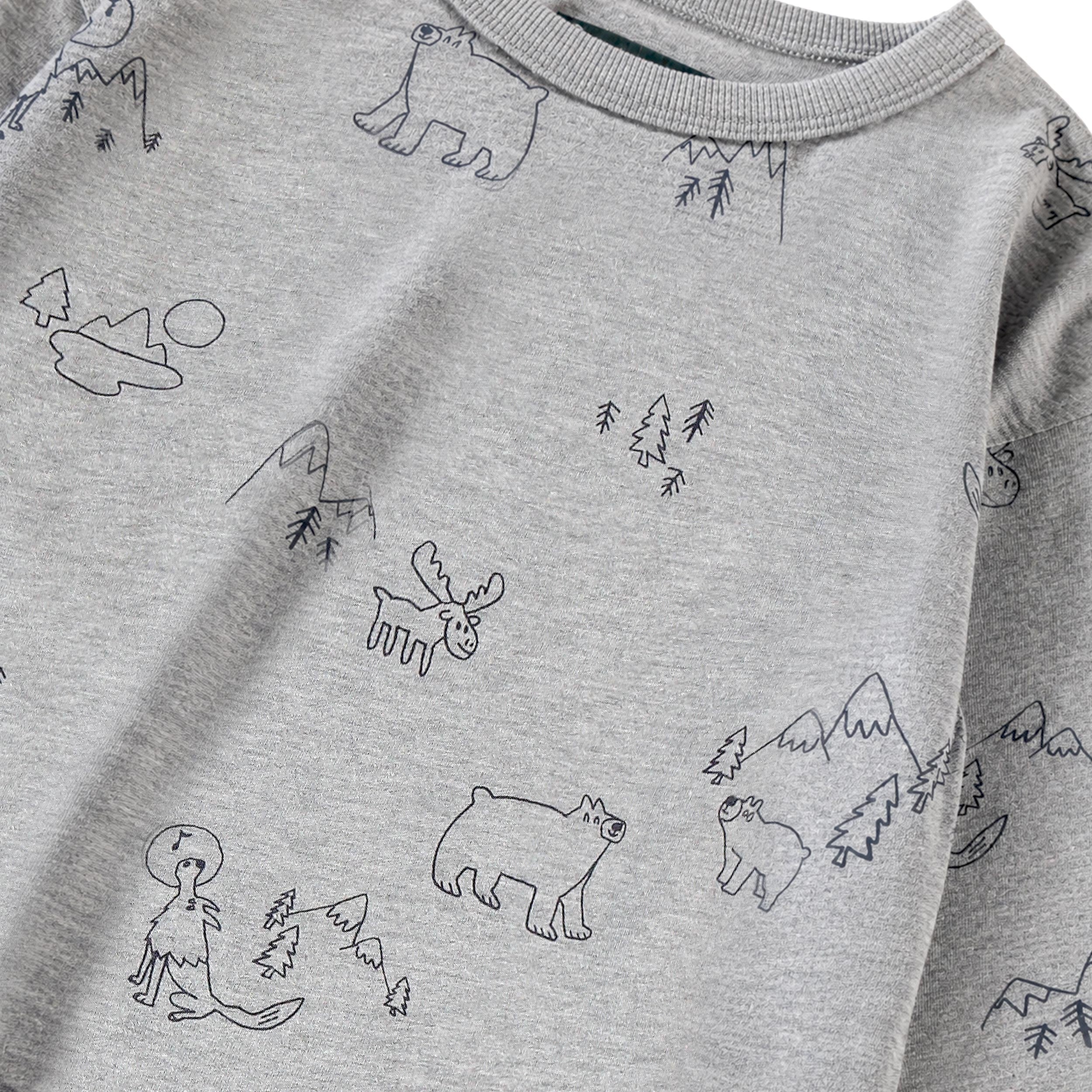 Grey graphic t-shirt, child