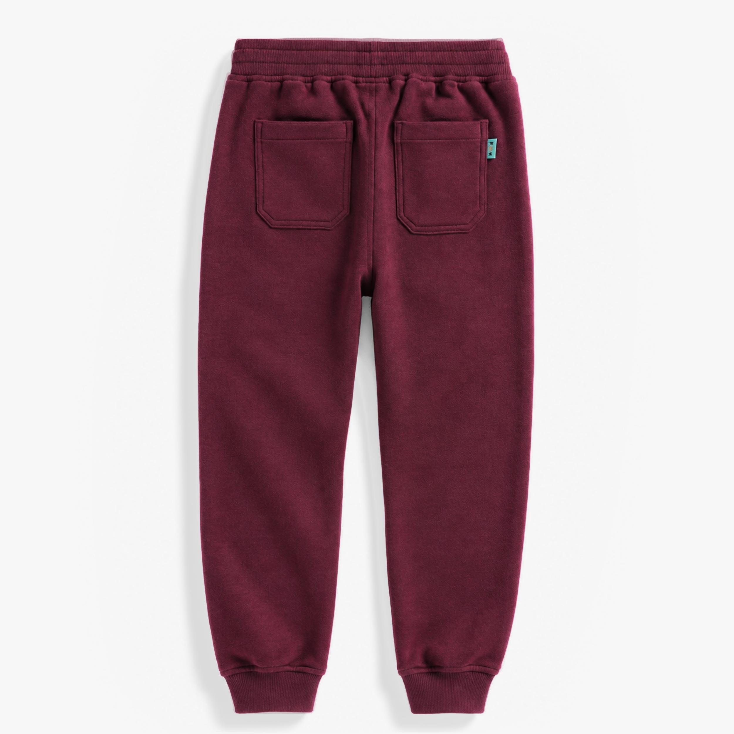 Burgundy fleece jogger pants, child