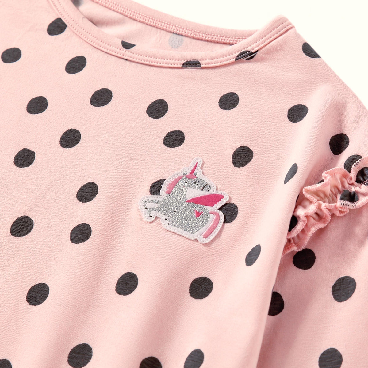 Pink polka dot t-shirt, child