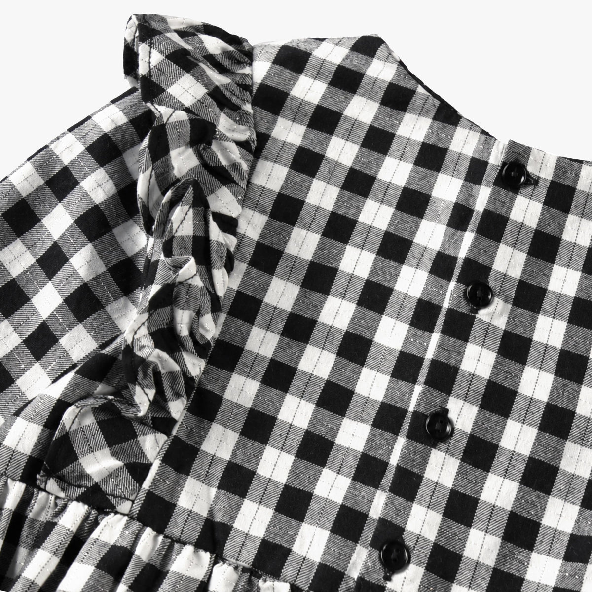 Black and cream gingham dress, child