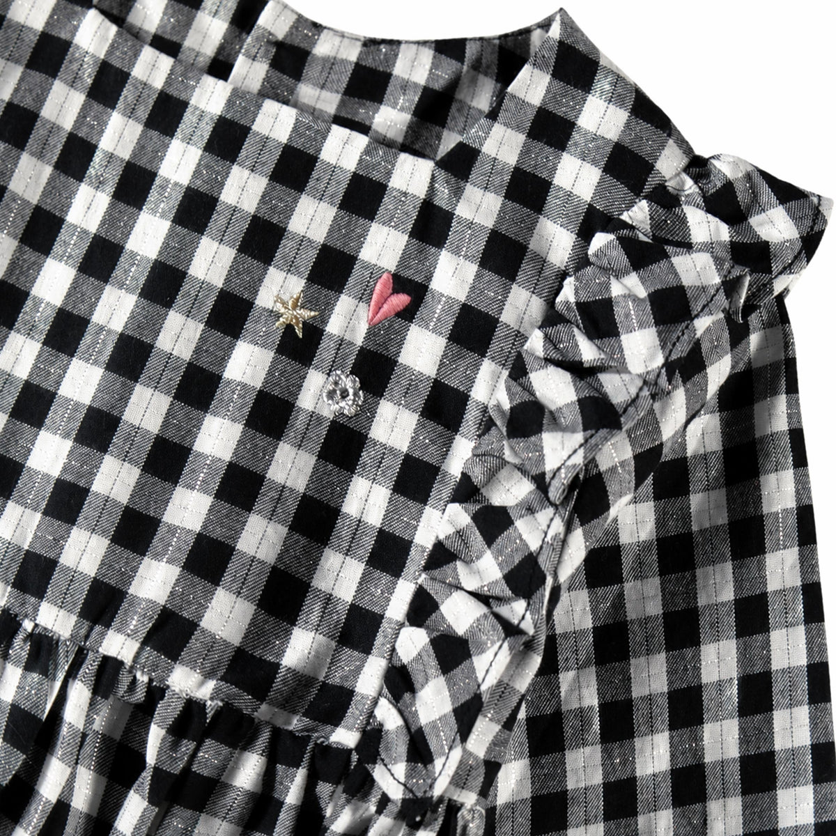 Black and cream gingham dress, child